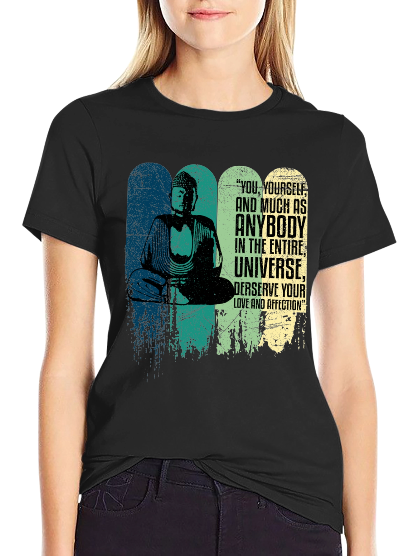 Buddha Quote Graphic Tee - You Deserve Love T-Shirt