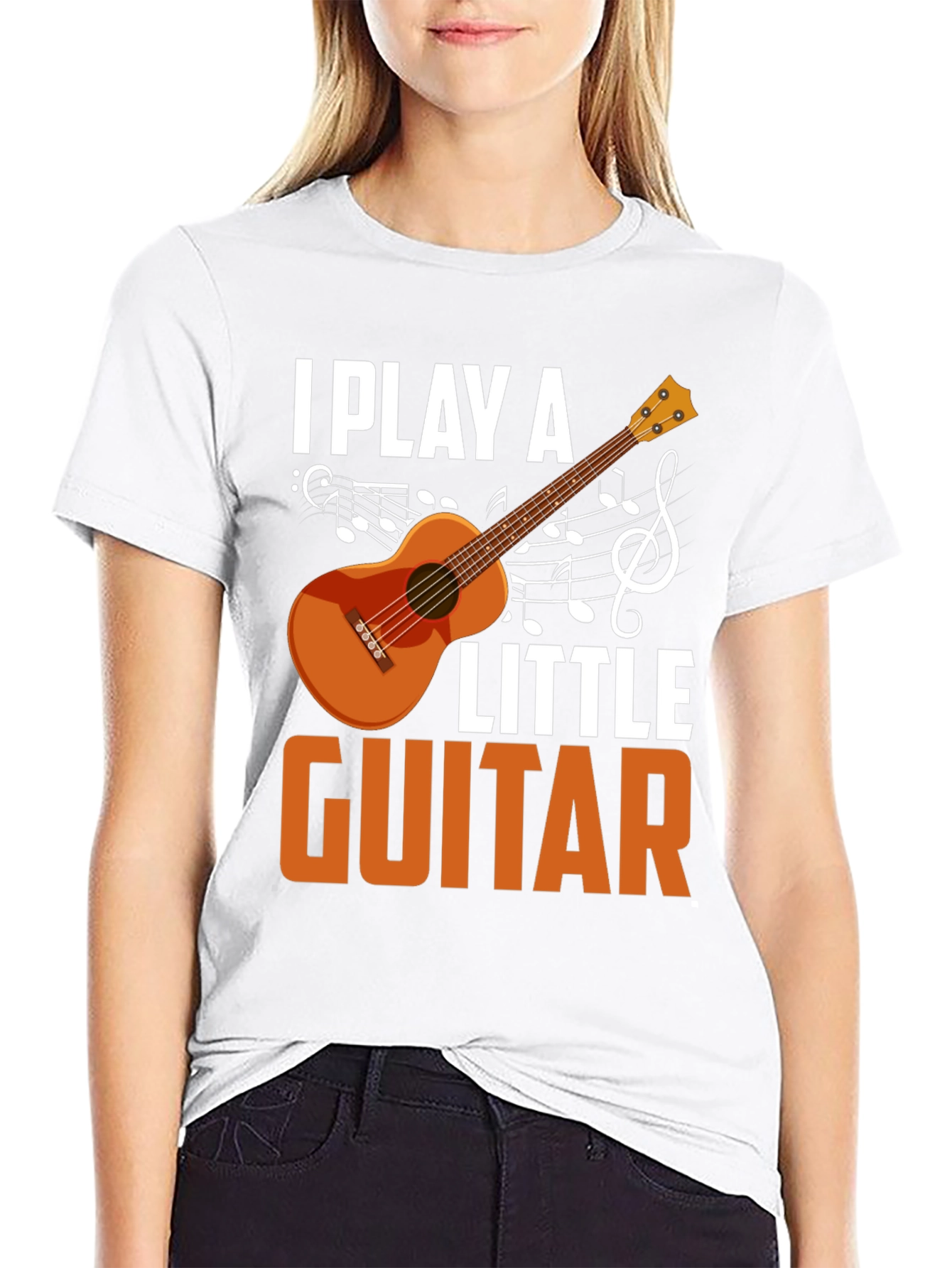 I Play a Little Guitar T-Shirt Music Lover Tee
