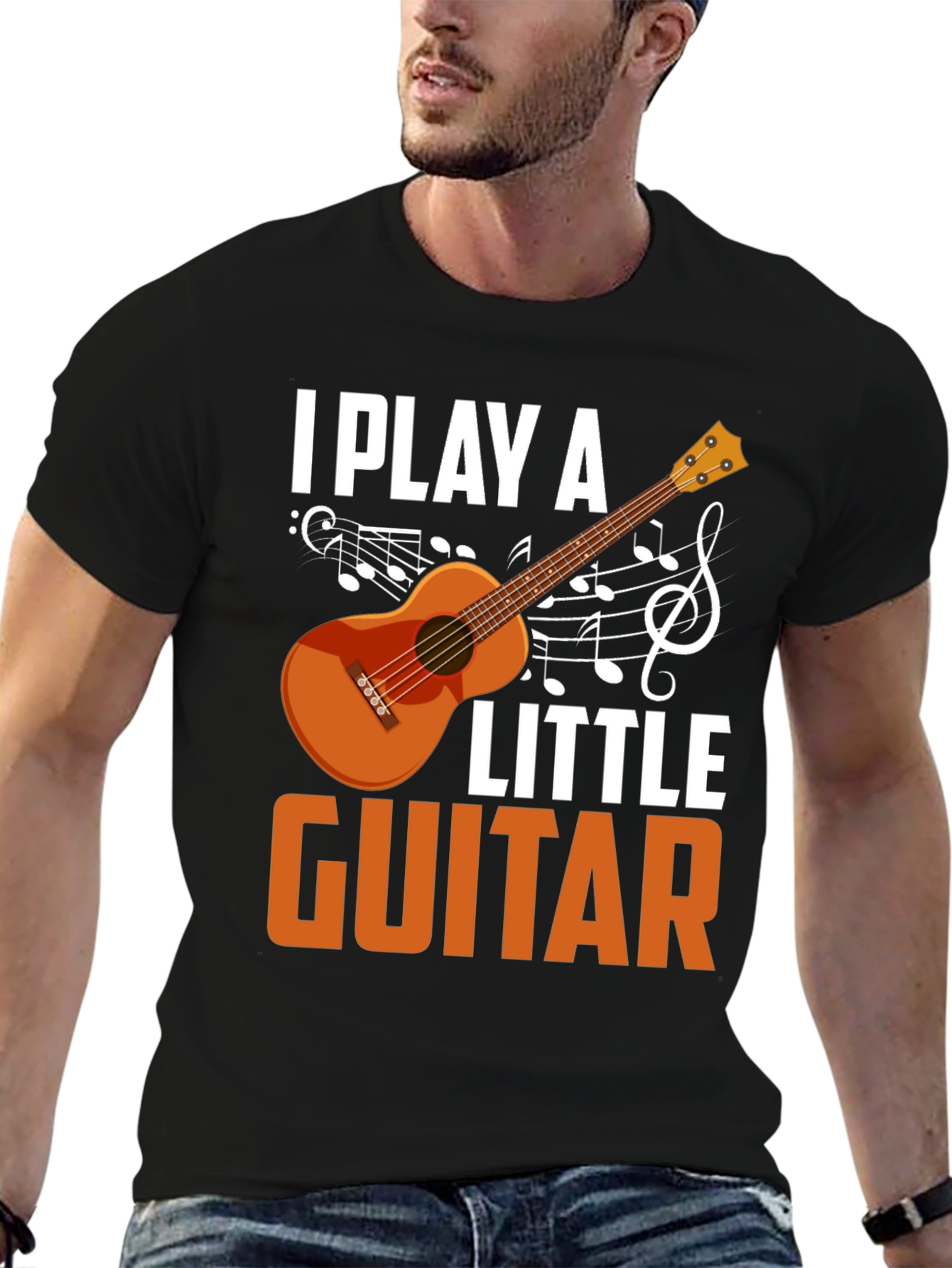 I Play a Little Guitar T-Shirt Music Lover Tee