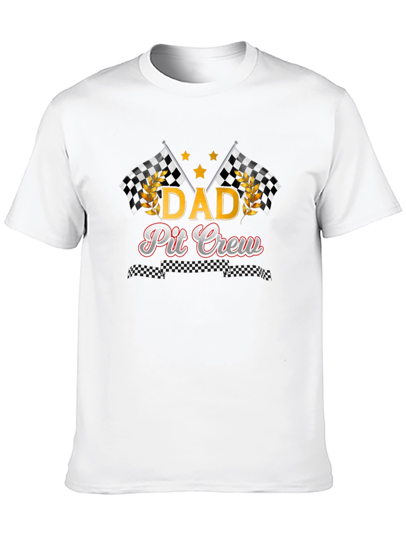 Dad Pit Crew Graphic T-Shirt - Racing Fan Apparel