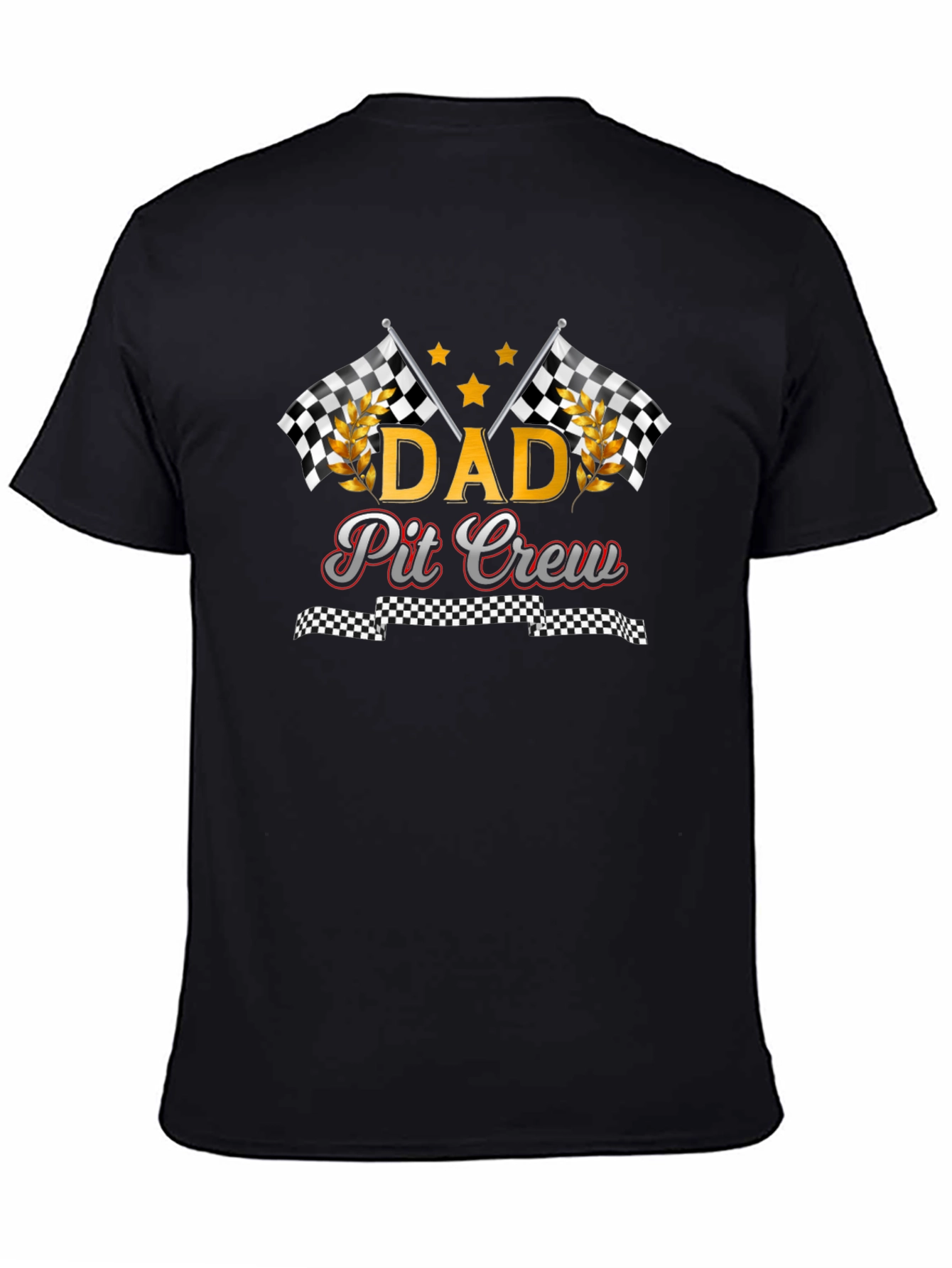 Dad Pit Crew Graphic T-Shirt - Racing Fan Apparel