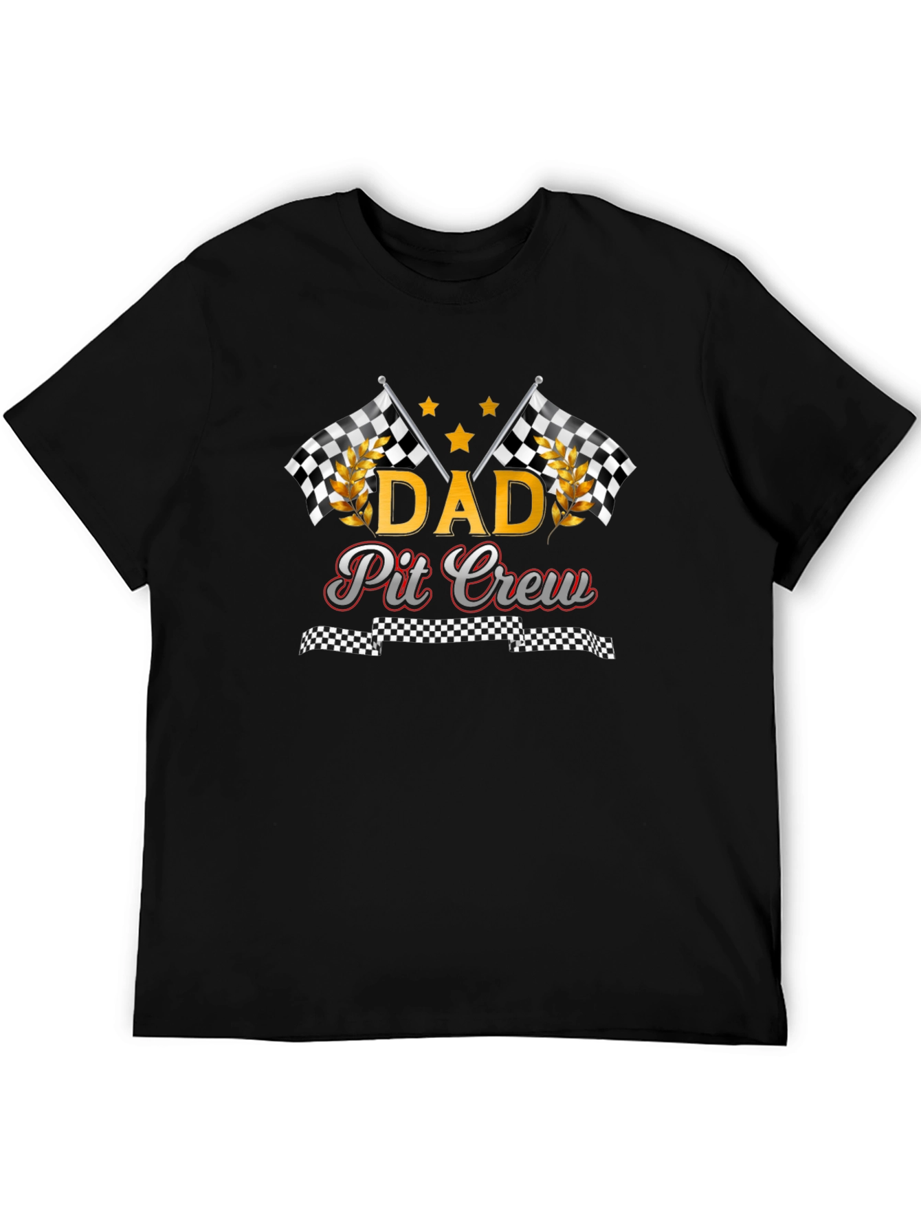 Dad Pit Crew Graphic T-Shirt - Racing Fan Apparel