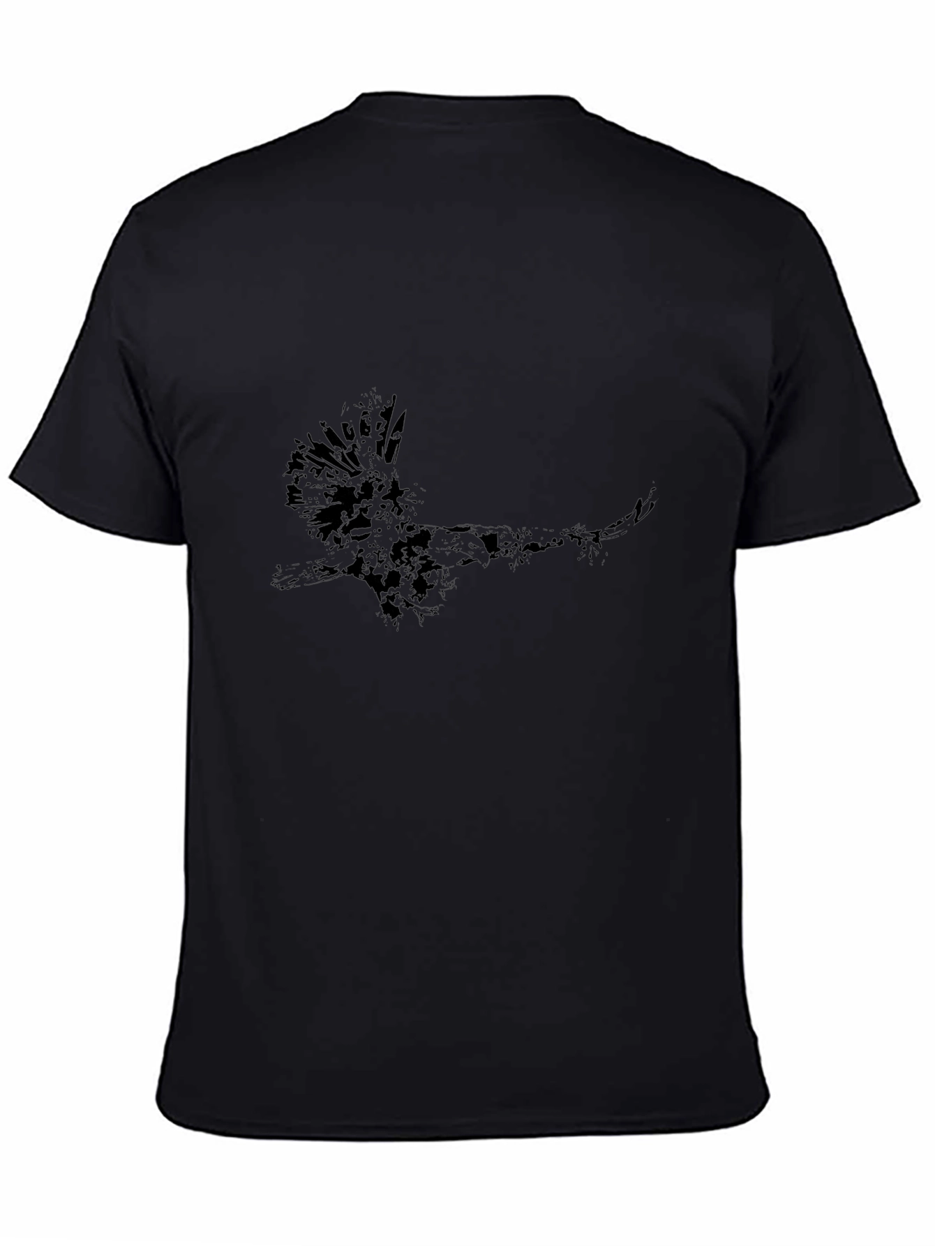 Mens Black Graphic Tee - Eagle Design