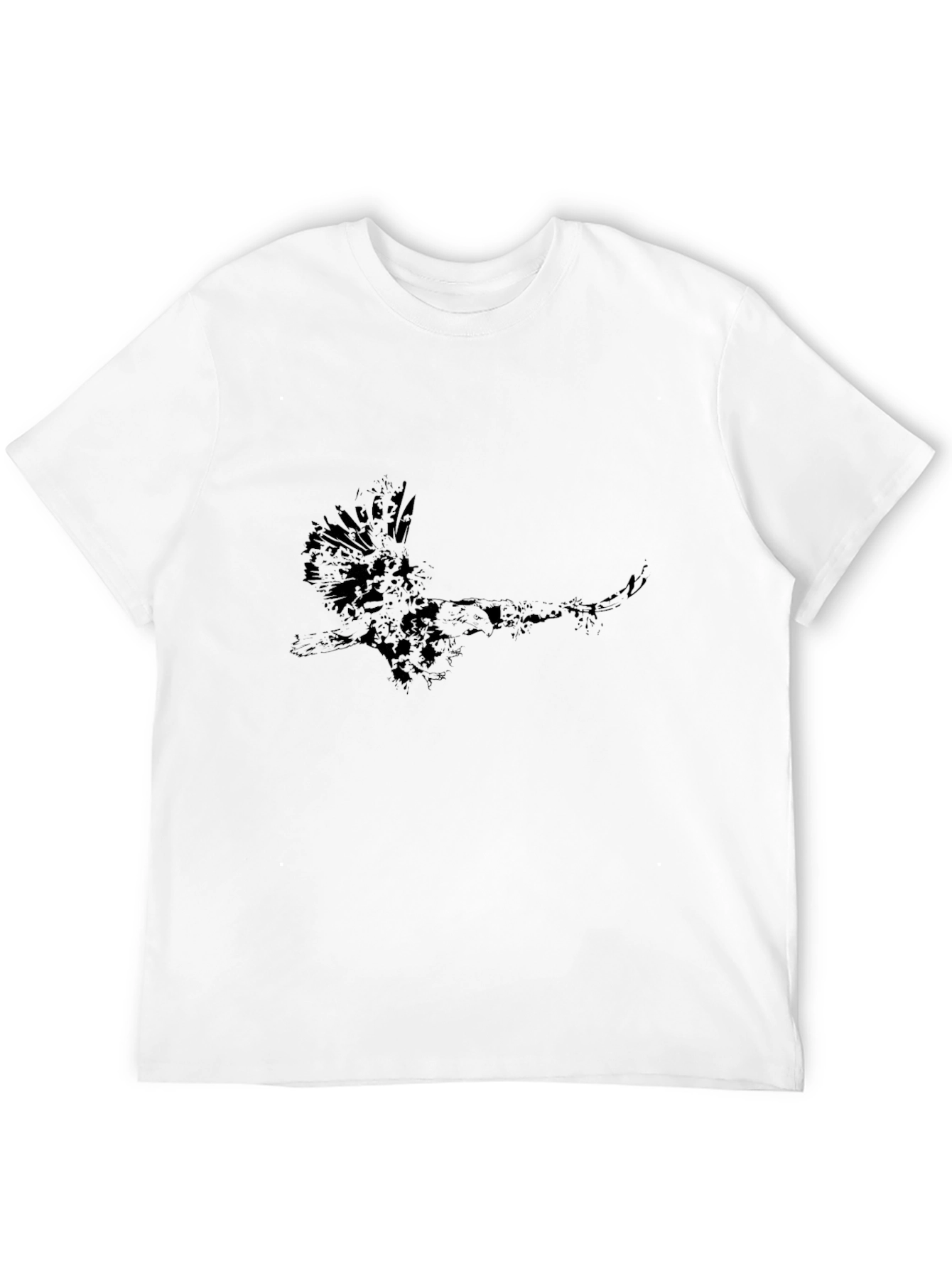 Mens Black Graphic Tee - Eagle Design