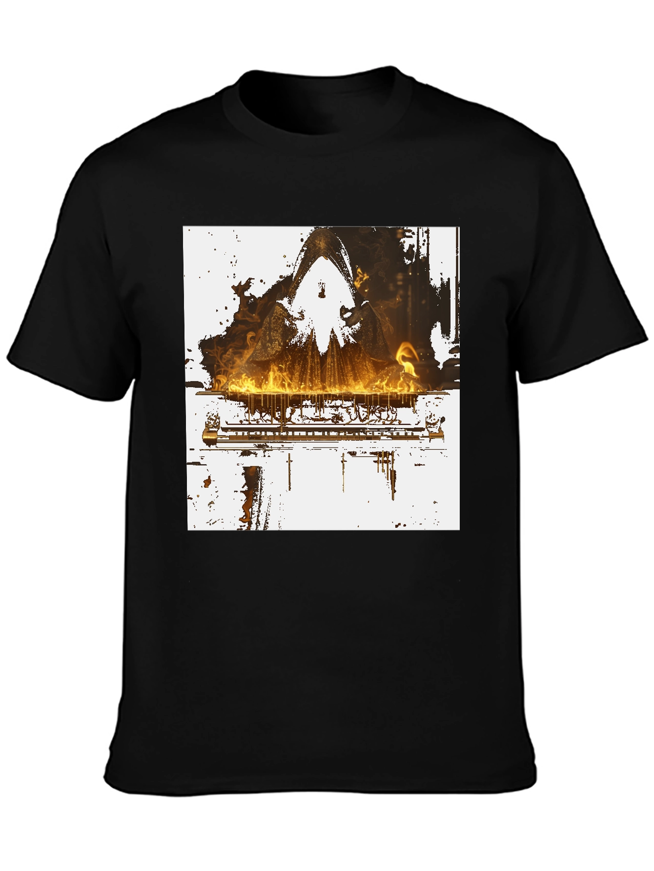 Piano on Fire Graphic Tee