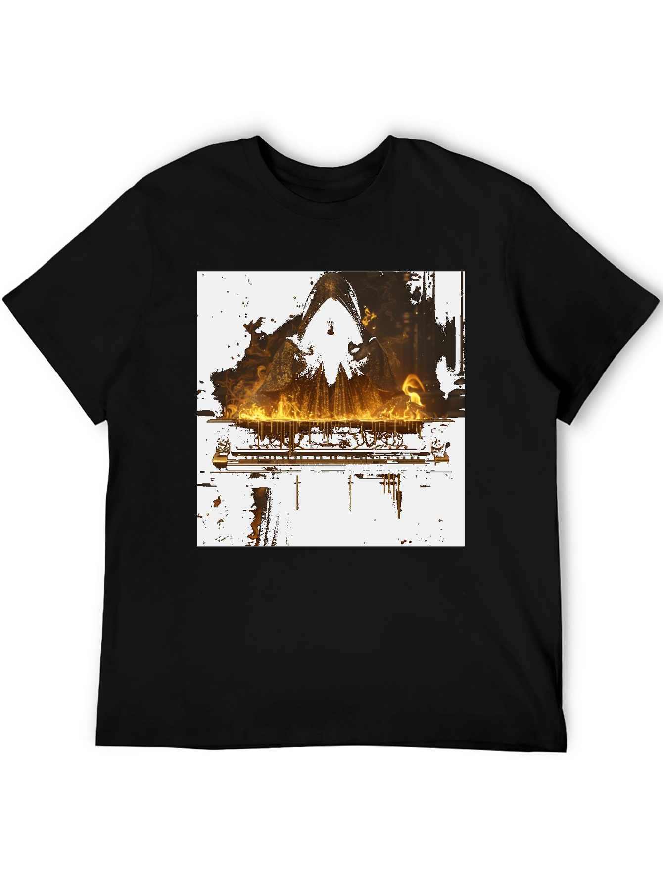Piano on Fire Graphic Tee