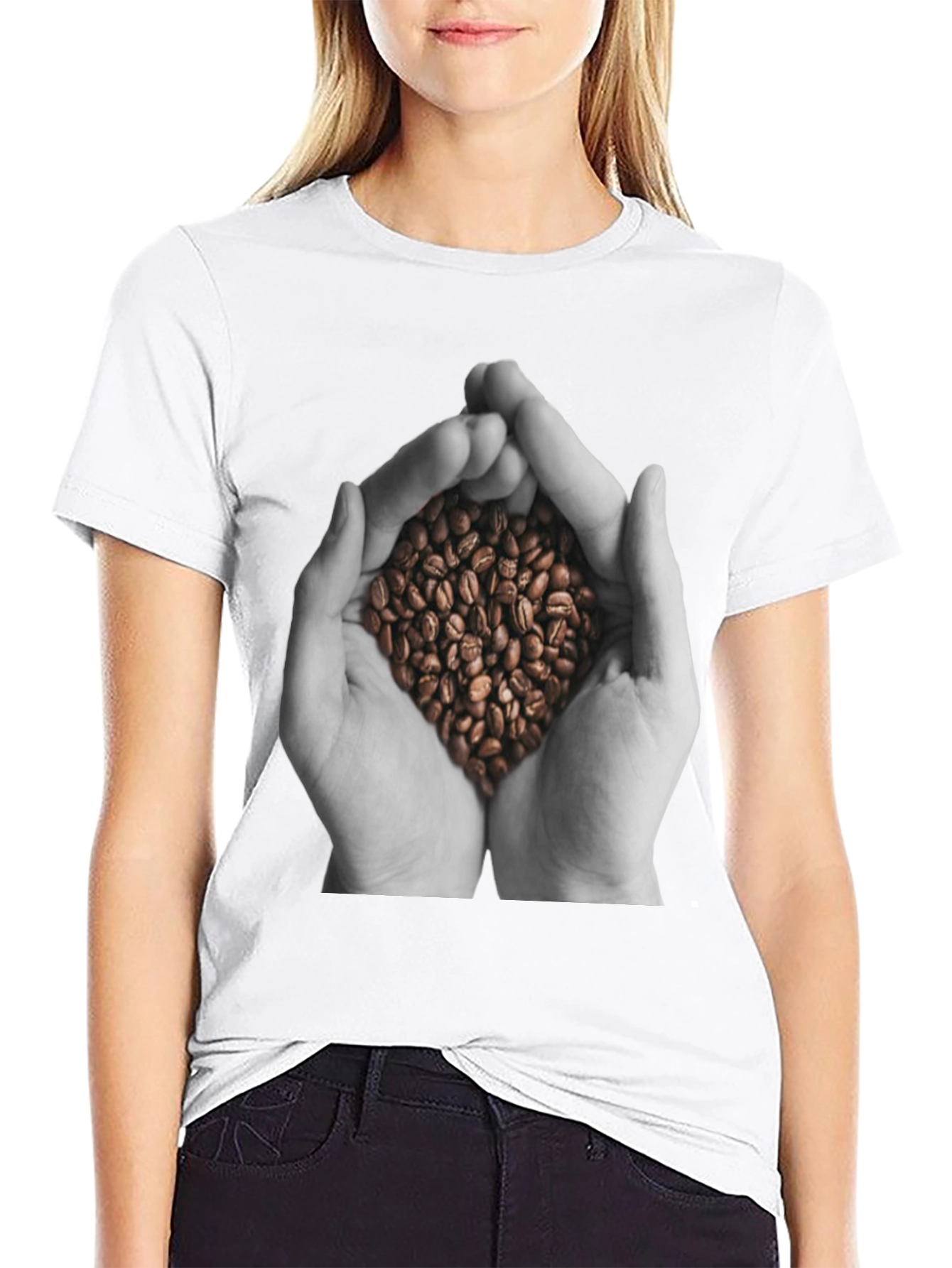 Coffee Bean Hand Graphic T-Shirt