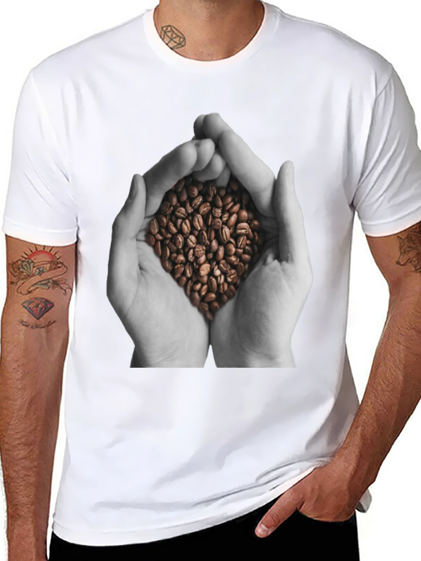 Coffee Bean Hand Graphic T-Shirt