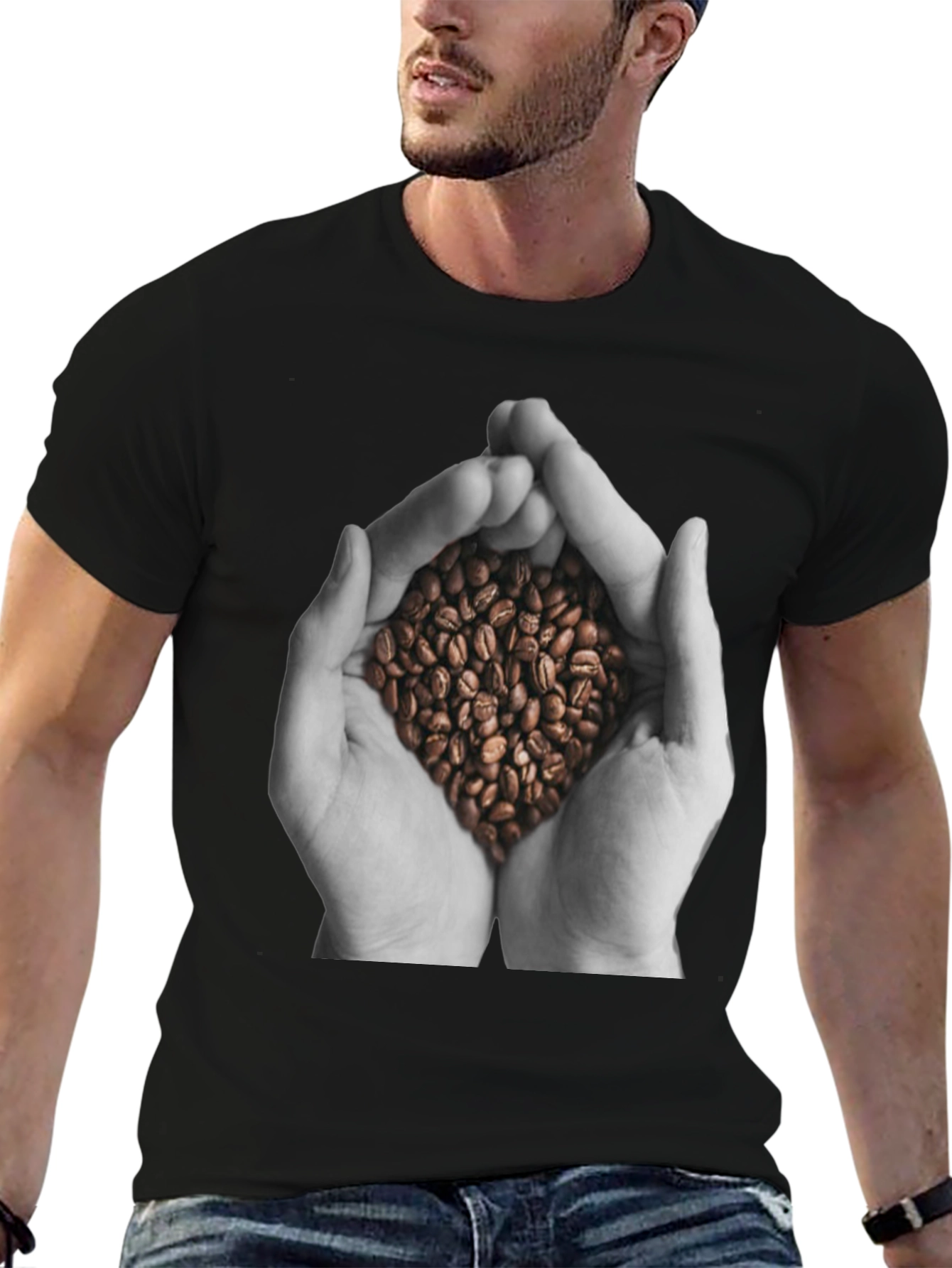Coffee Bean Hand Graphic T-Shirt