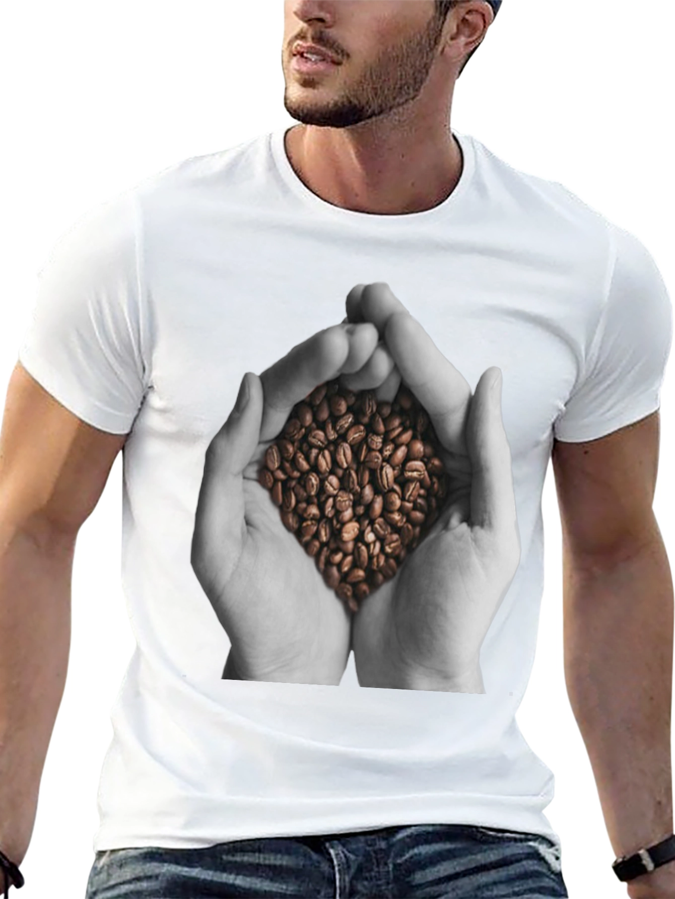 Coffee Bean Hand Graphic T-Shirt