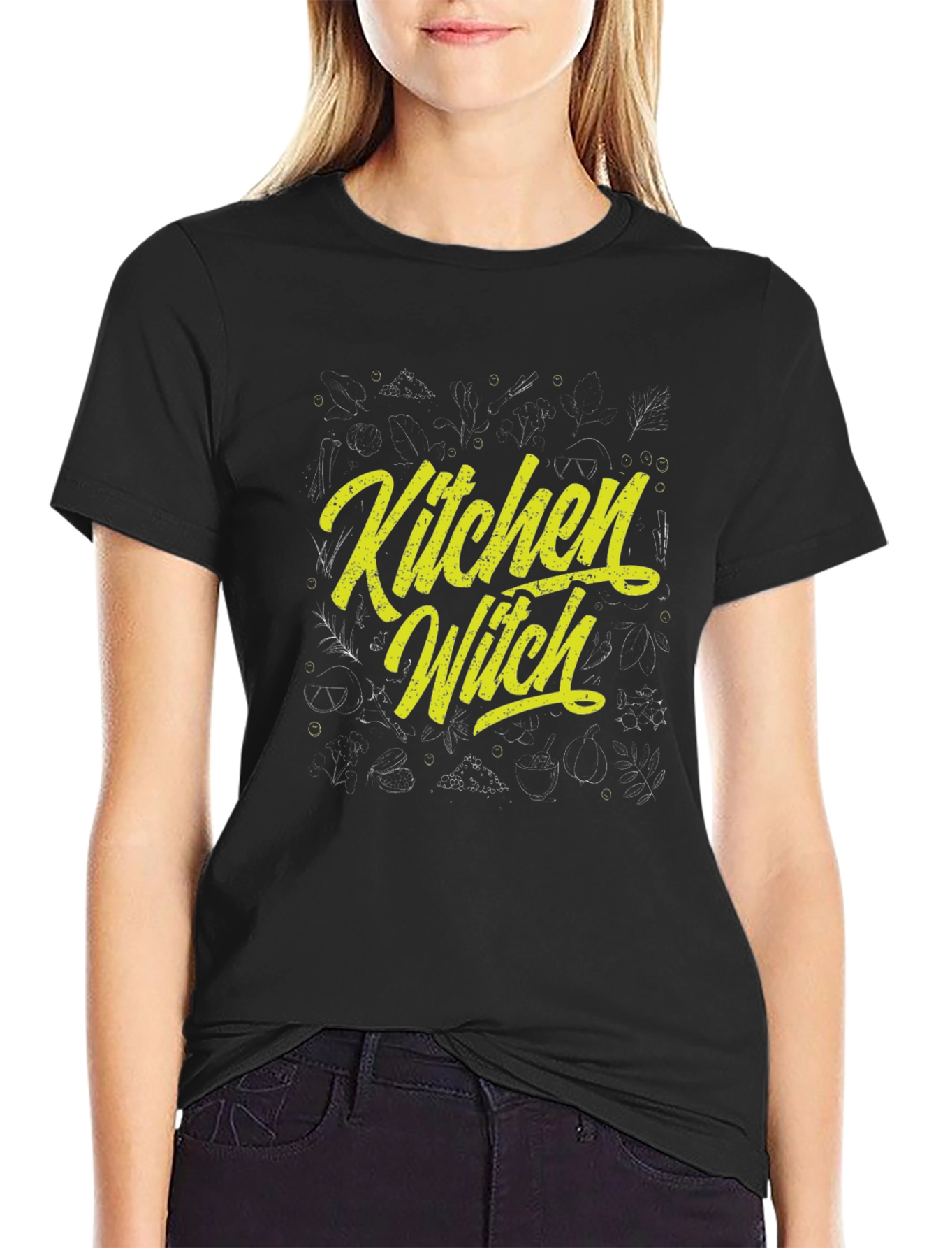 Kitchen Witch Graphic Tee - Black T-Shirt