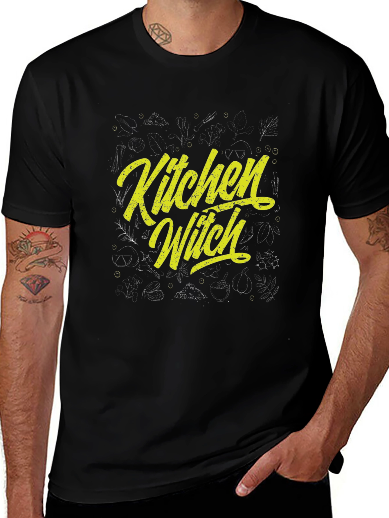 Kitchen Witch Graphic Tee - Black T-Shirt