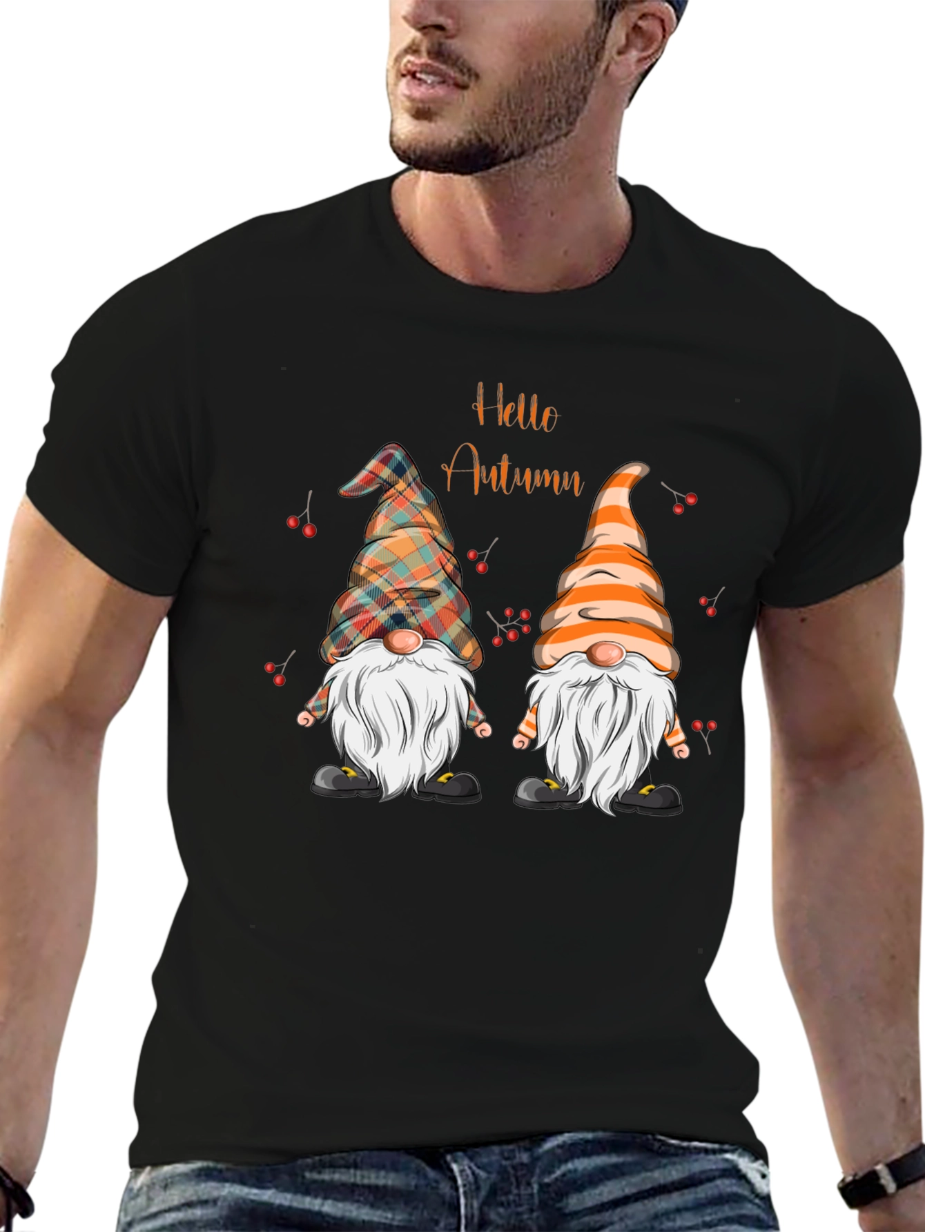 Hello Autumn Gnomes T-Shirt - Fall Season Tee