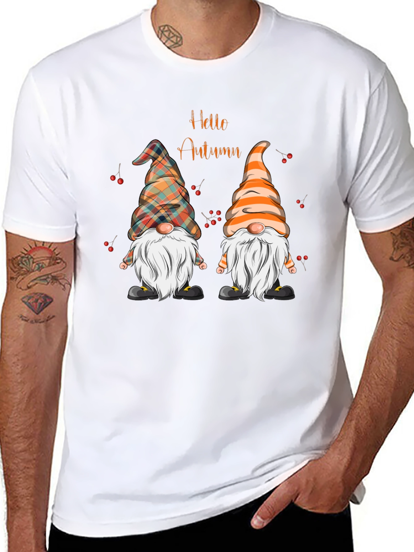 Hello Autumn Gnomes T-Shirt - Fall Season Tee