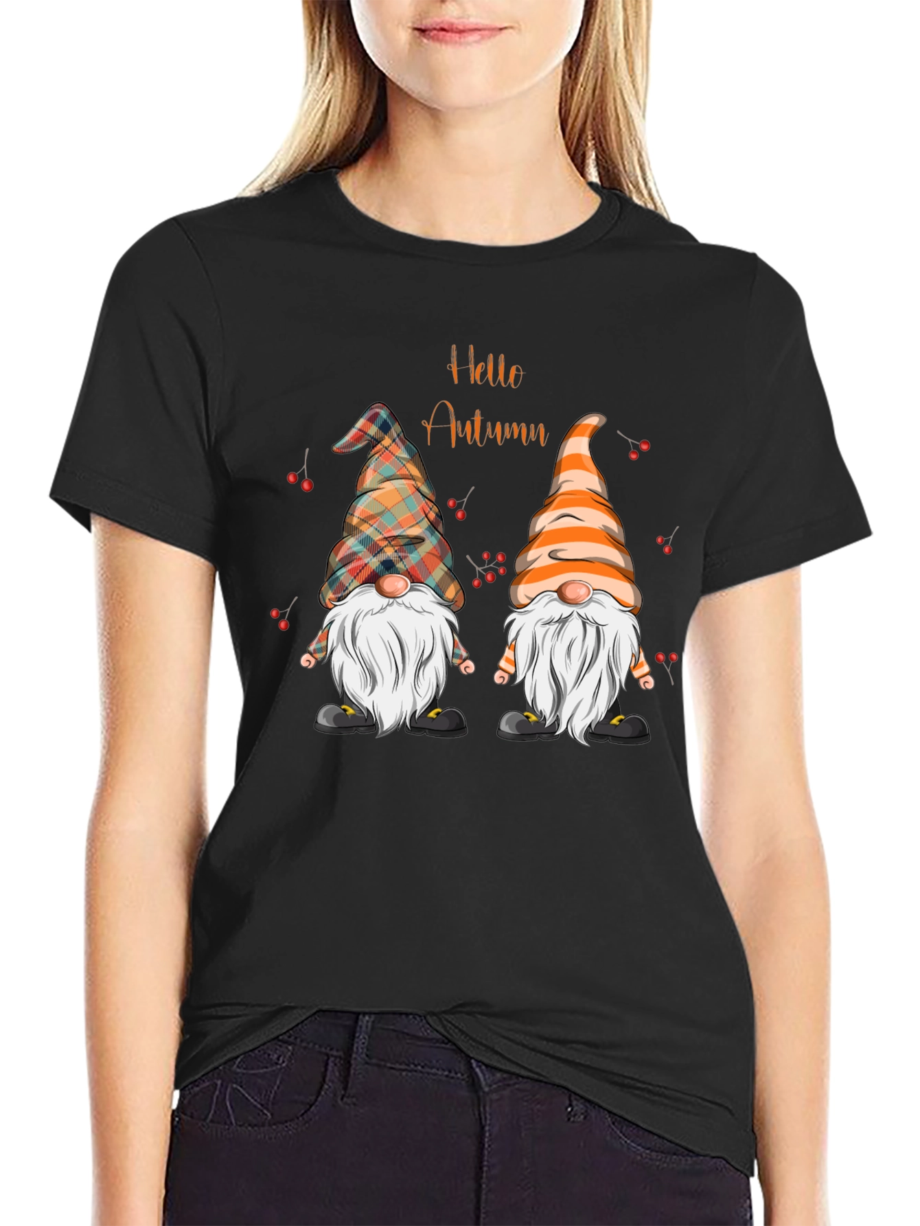 Hello Autumn Gnomes T-Shirt - Fall Season Tee