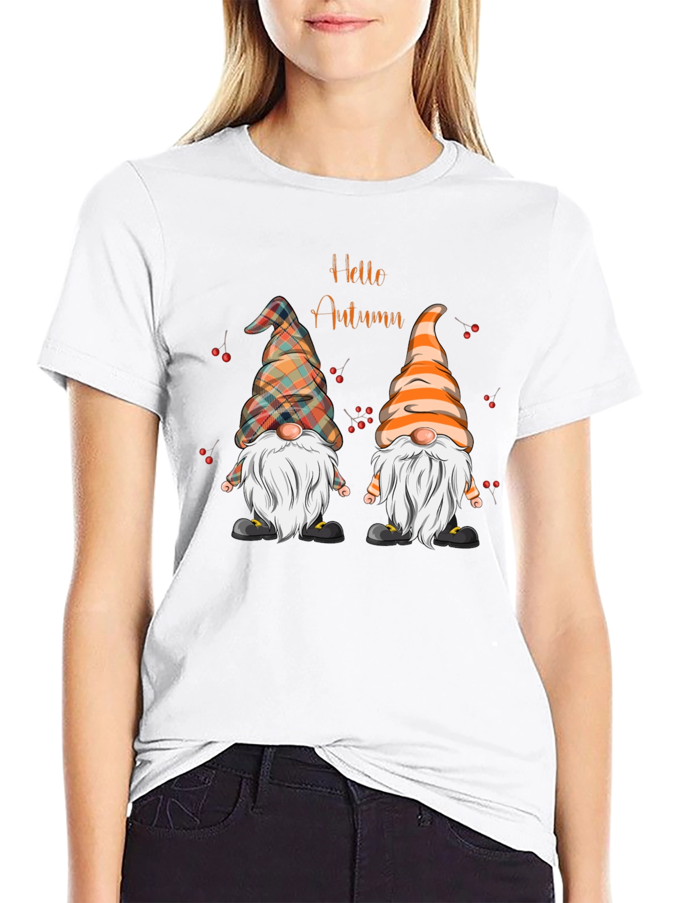 Hello Autumn Gnomes T-Shirt - Fall Season Tee