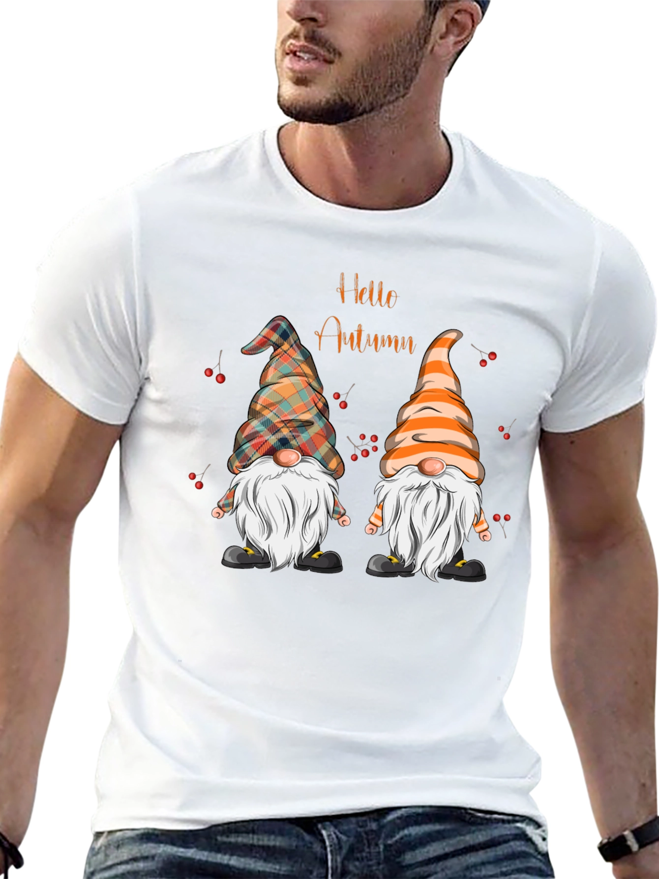 Hello Autumn Gnomes T-Shirt - Fall Season Tee