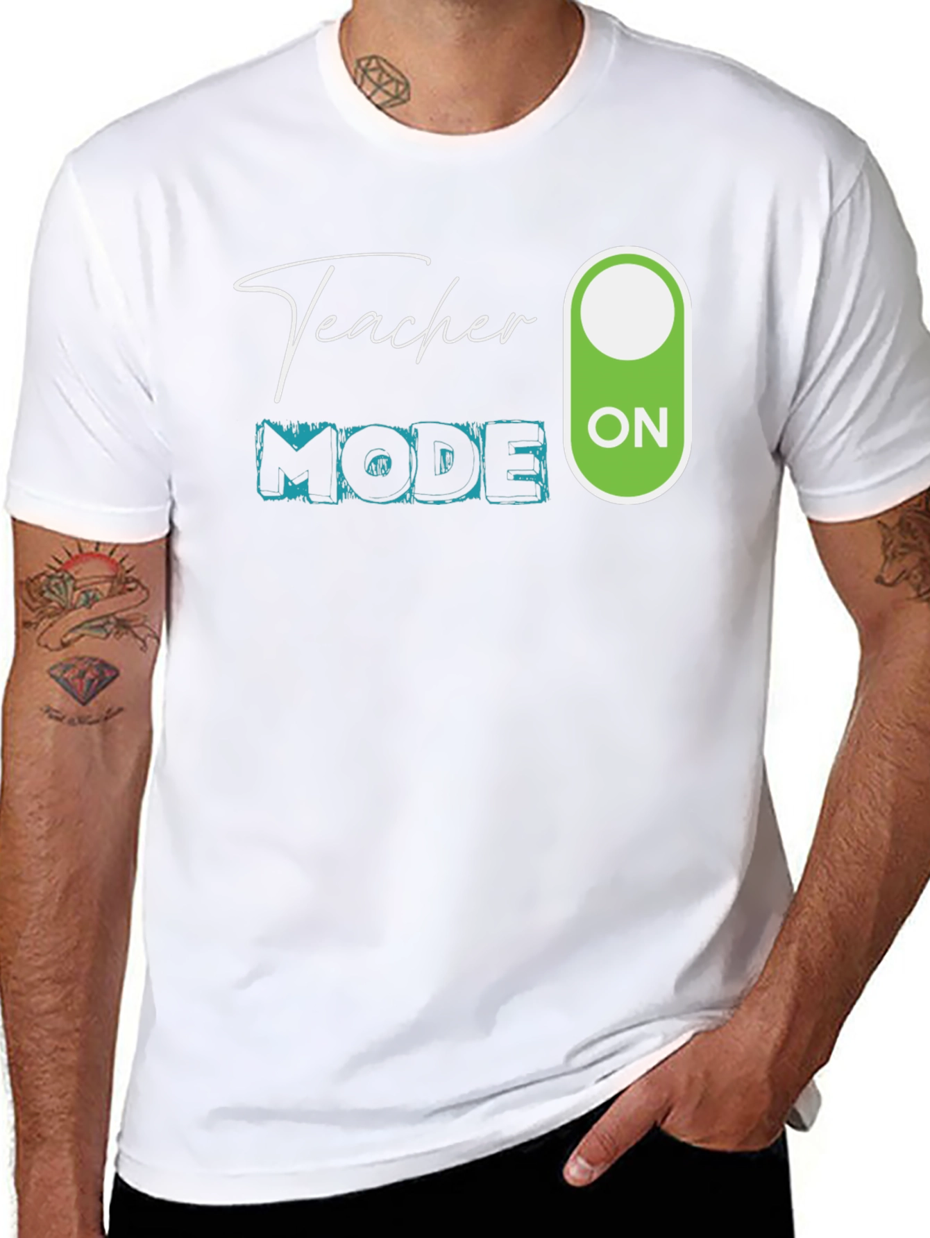 Teacher Mode ON T-Shirt - Educator Apparel