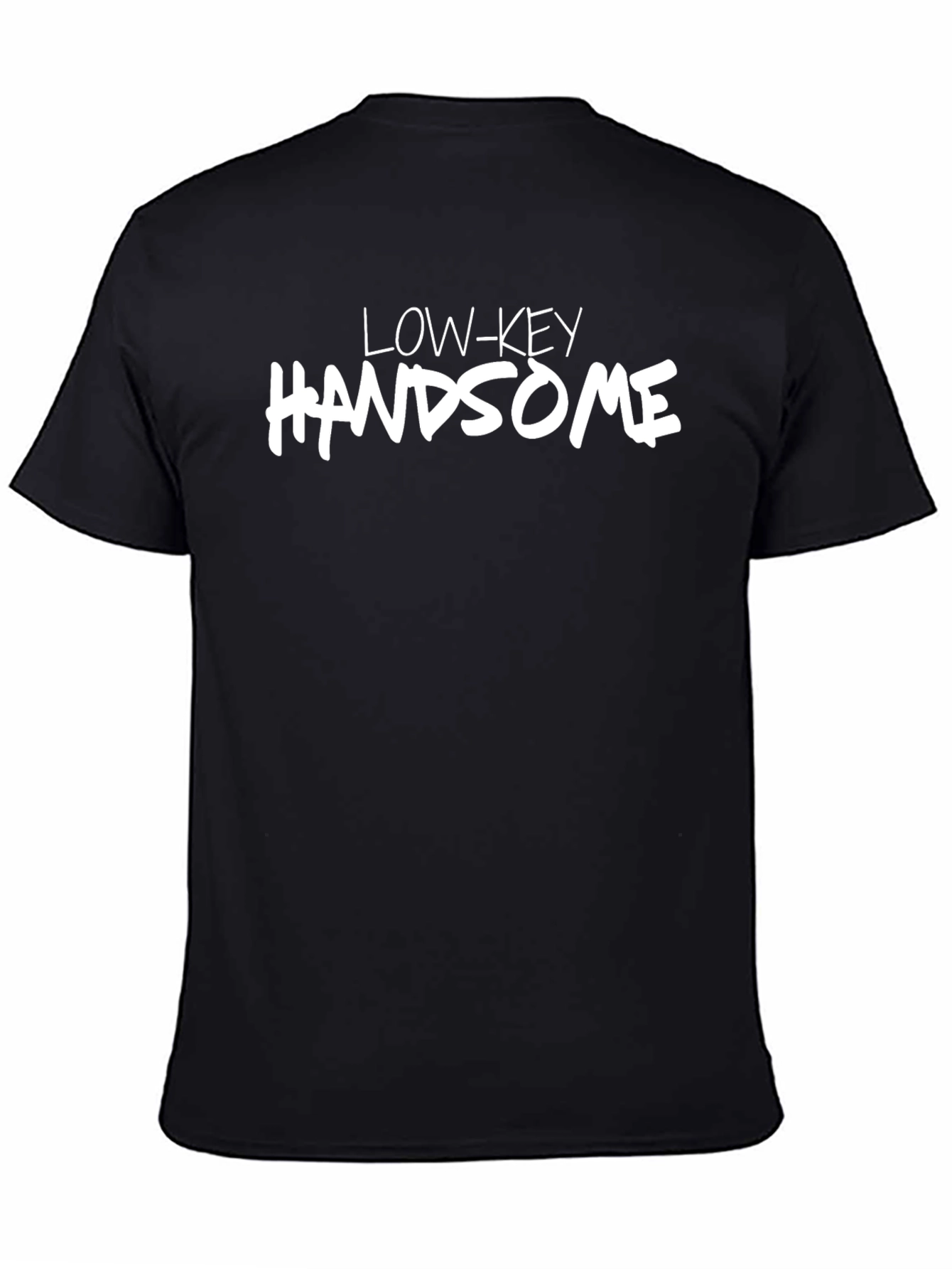 Low-Key Handsome Black Graphic Tee