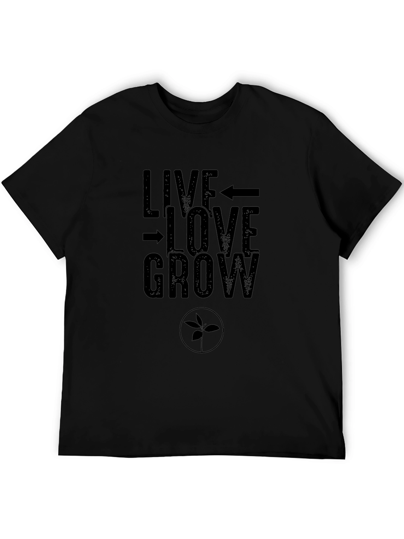 Live Love Grow Graphic Tee - Black