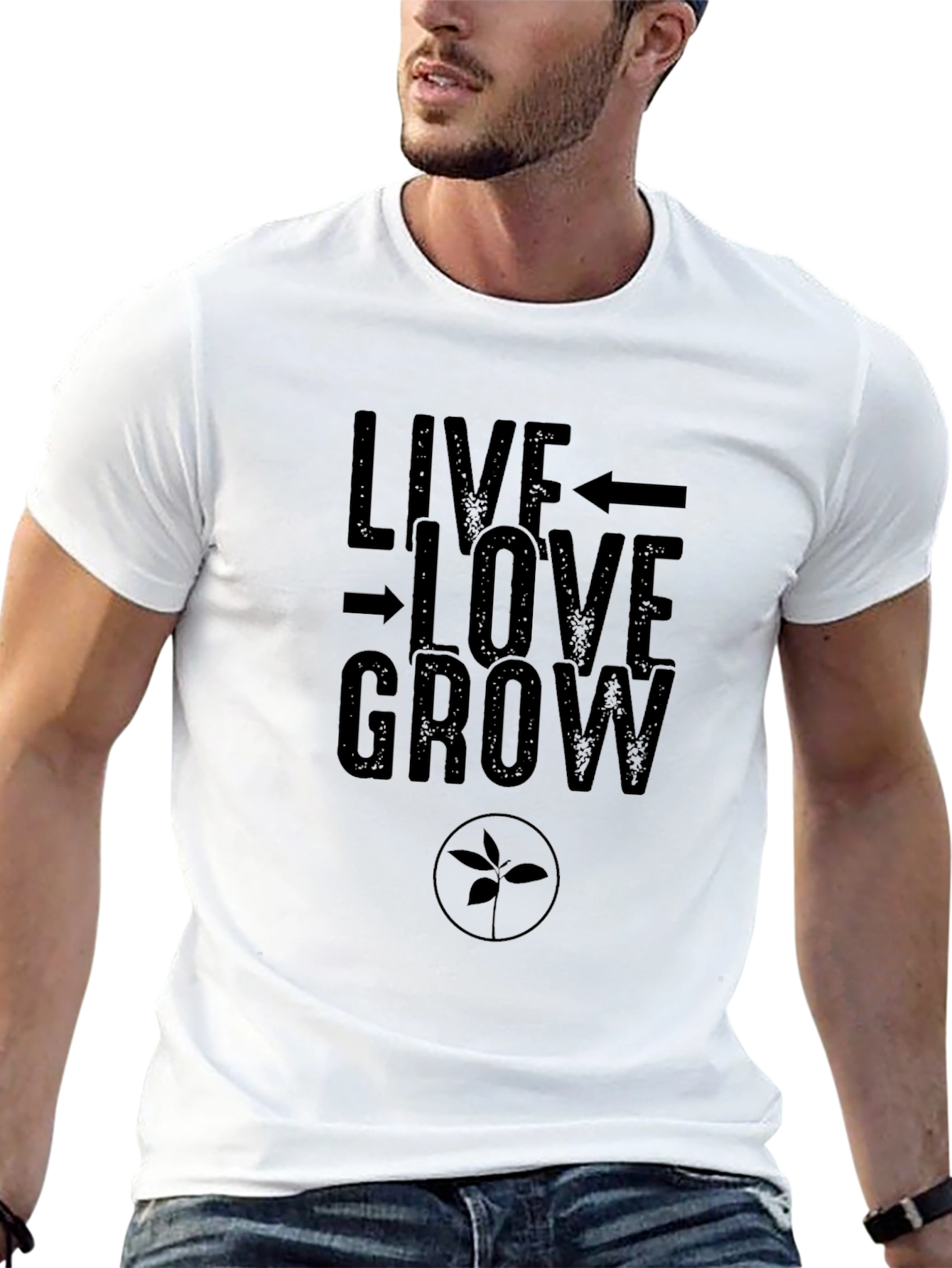 Live Love Grow Graphic Tee - Black
