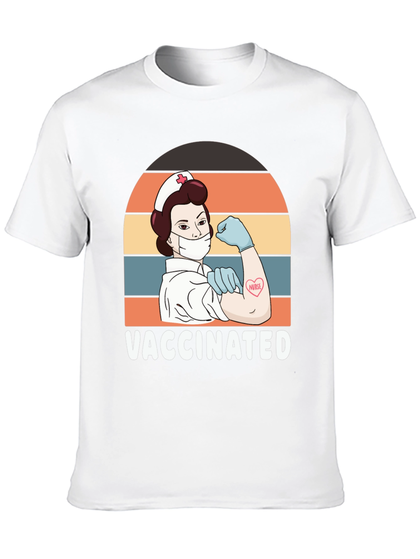 Vaccinated Nurse Graphic T-Shirt