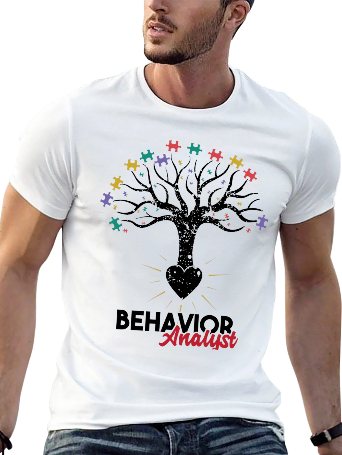 Behavior Analyst Tree Puzzle T-Shirt