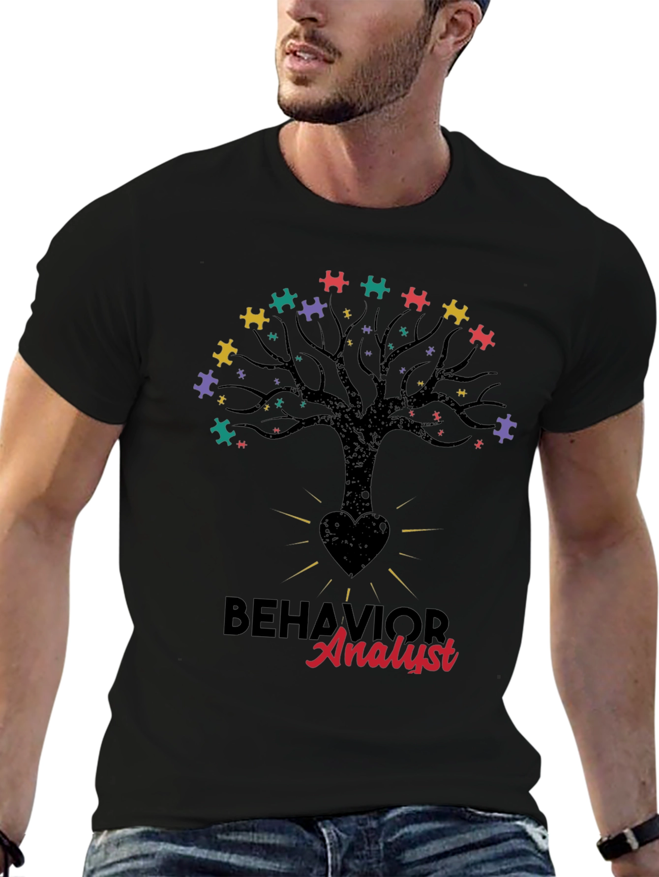 Behavior Analyst Tree Puzzle T-Shirt