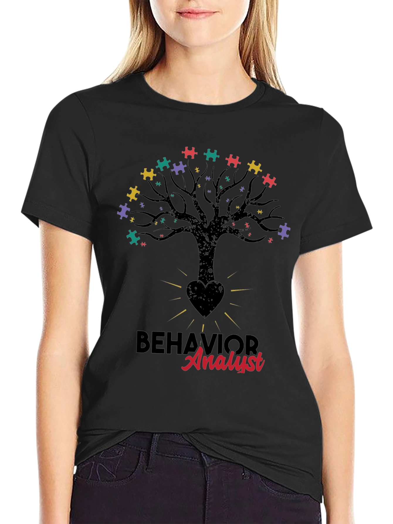 Behavior Analyst Tree Puzzle T-Shirt