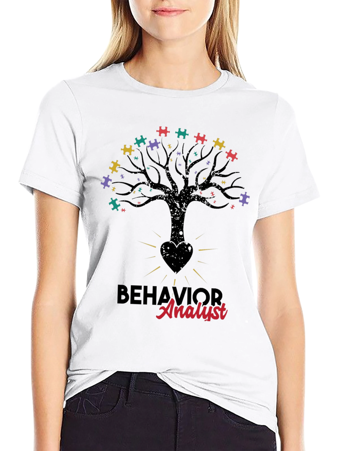 Behavior Analyst Tree Puzzle T-Shirt