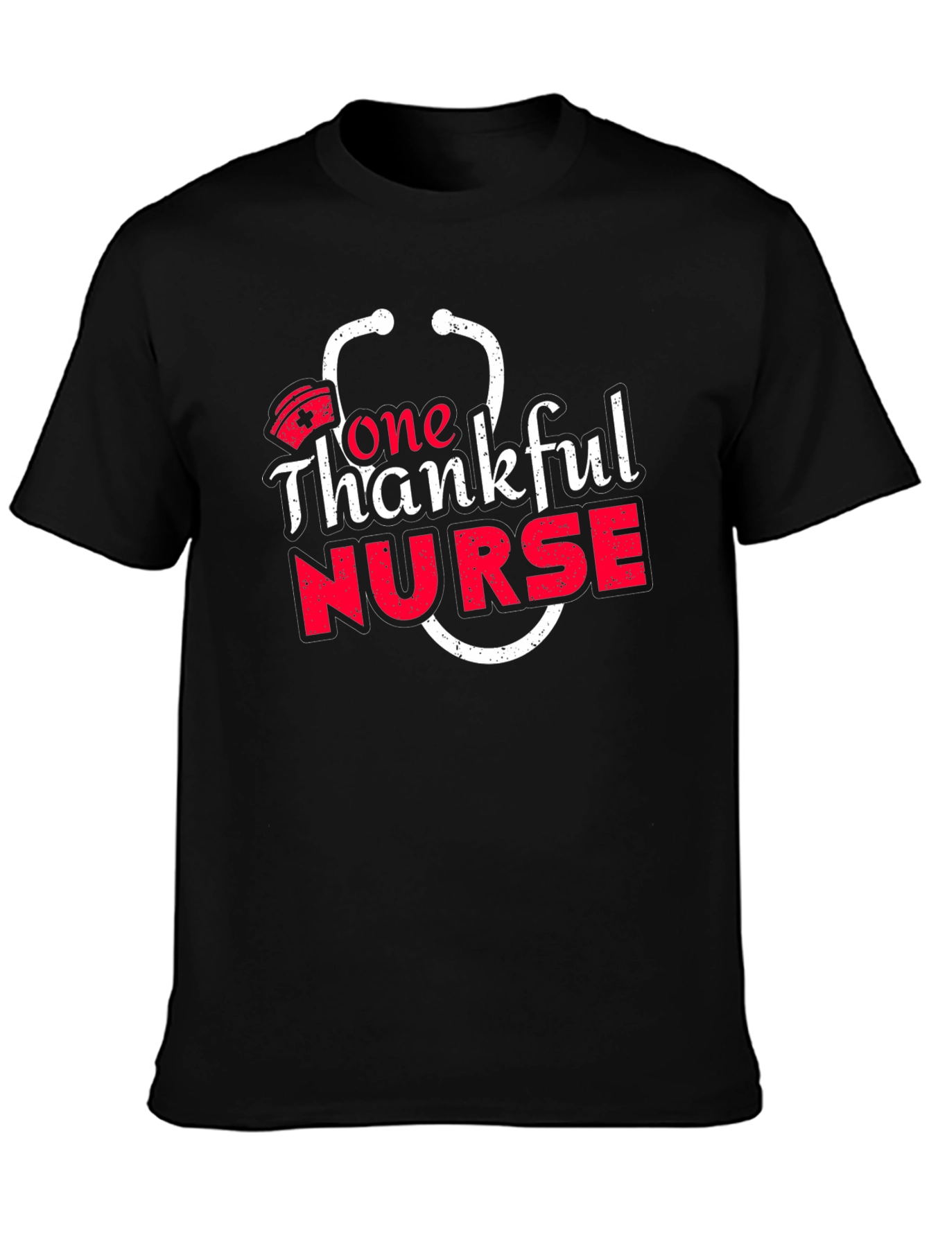 One Thankful Nurse Graphic Tee - Soft Cotton Blend