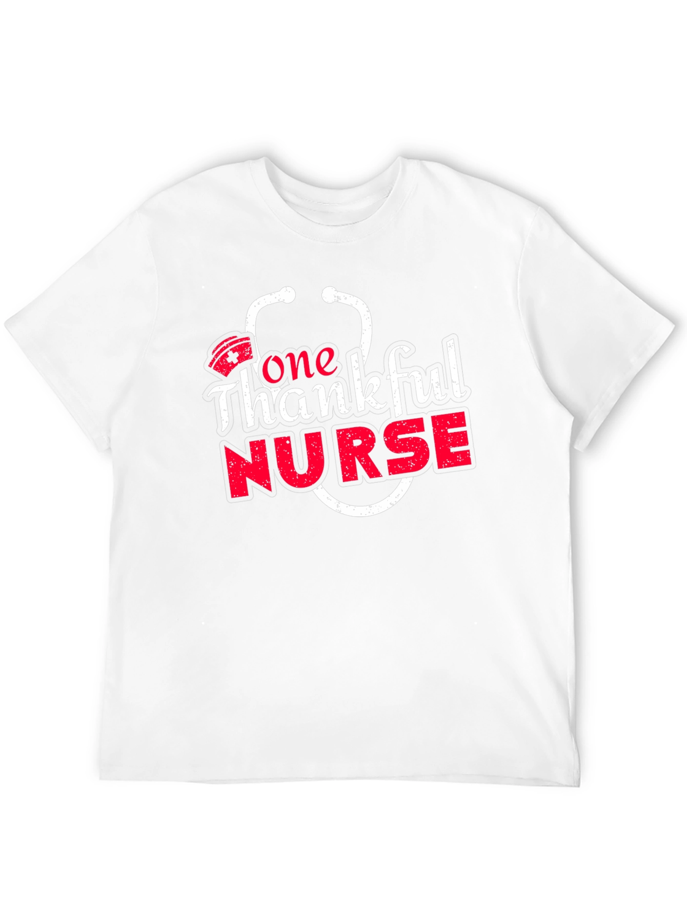 One Thankful Nurse Graphic Tee - Soft Cotton Blend