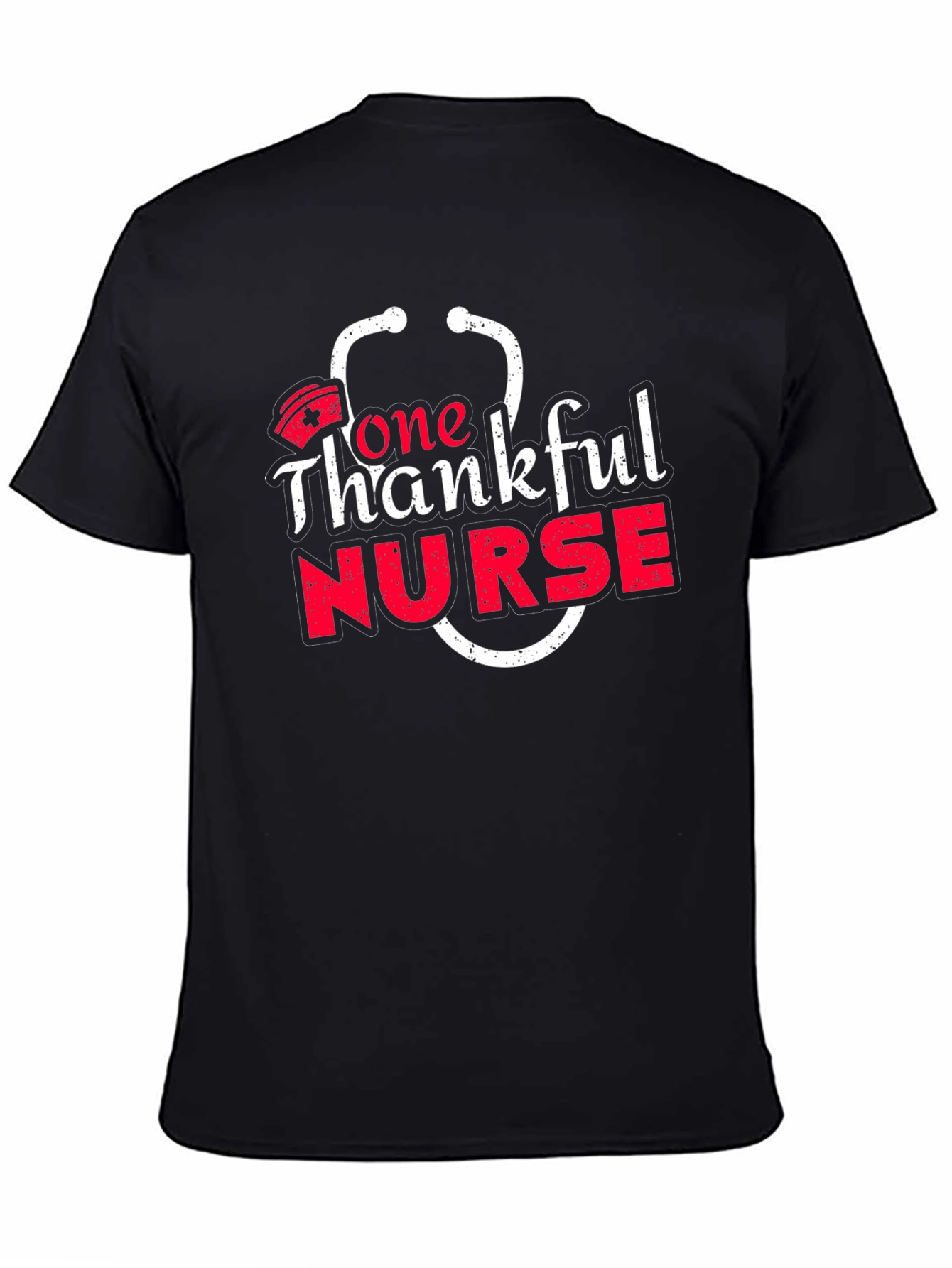 One Thankful Nurse Graphic Tee - Soft Cotton Blend