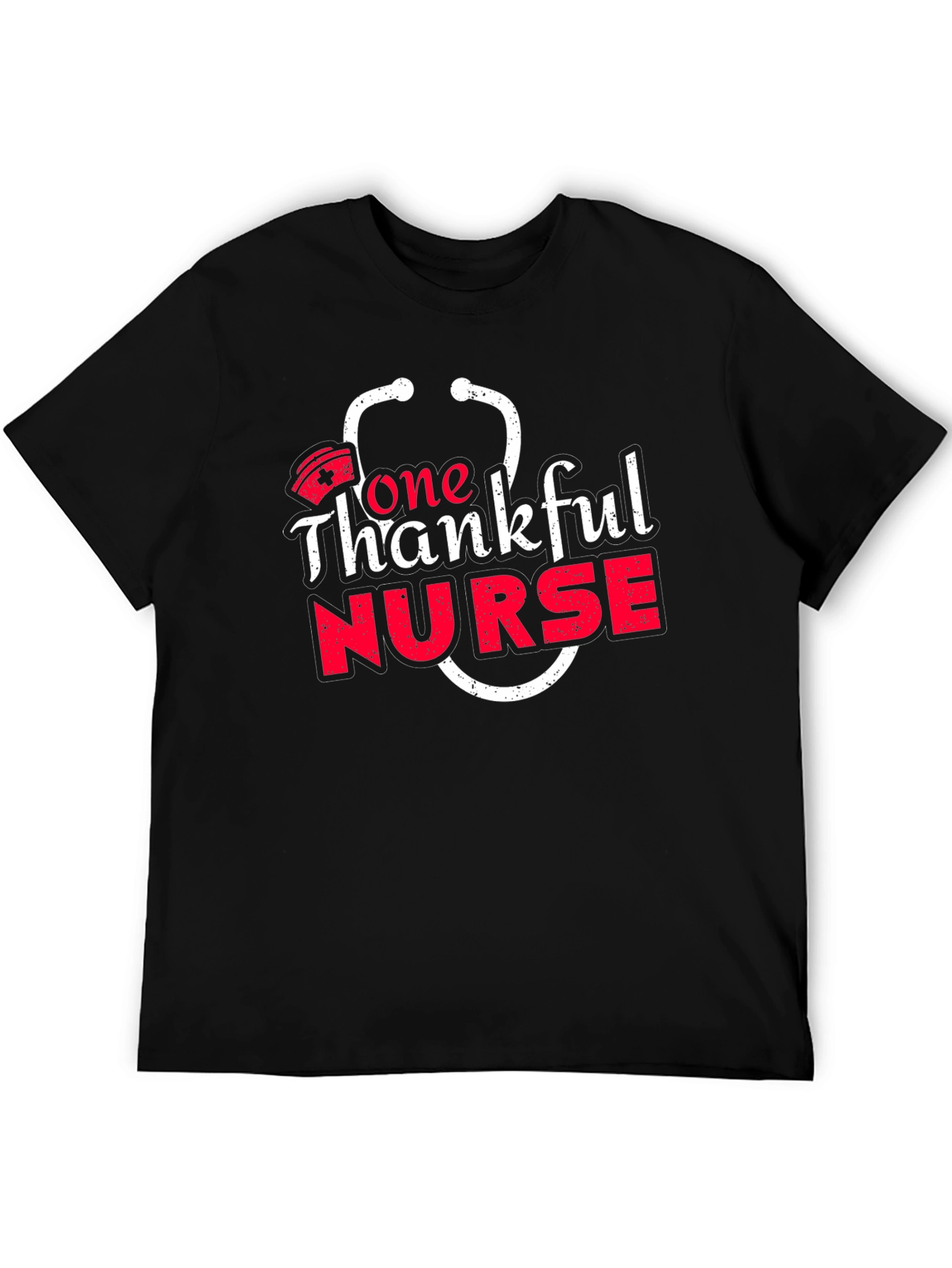 One Thankful Nurse Graphic Tee - Soft Cotton Blend