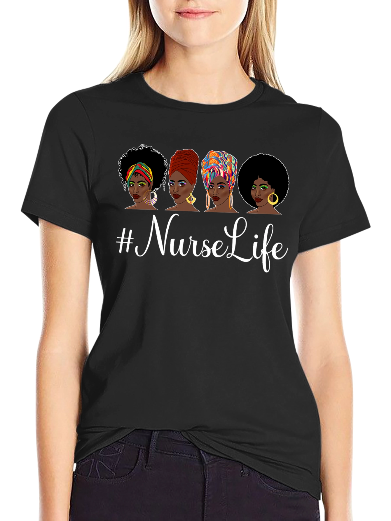 Nurse Life Women Graphic Tee Black