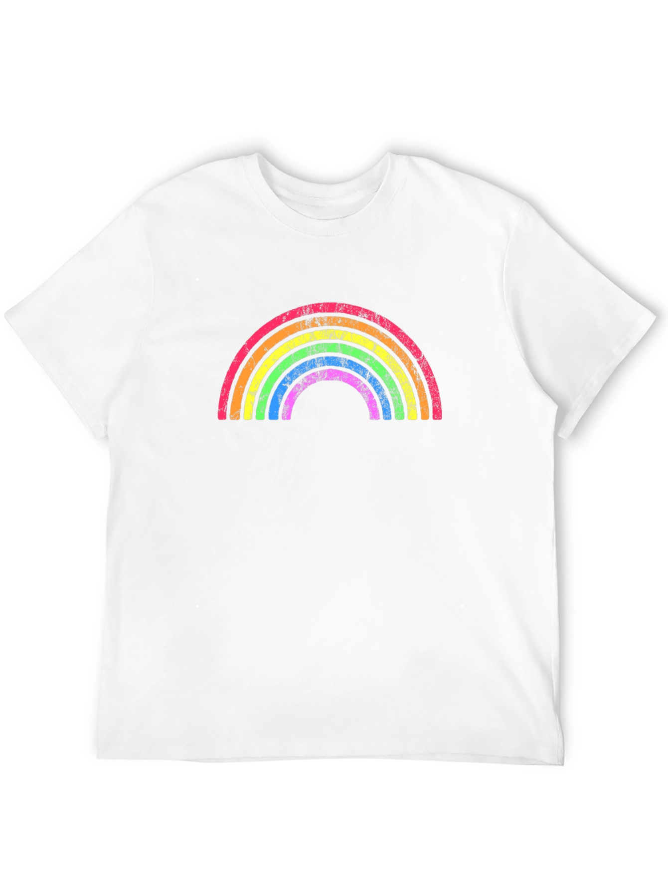 Rainbow Graphic Crew Neck T-Shirt