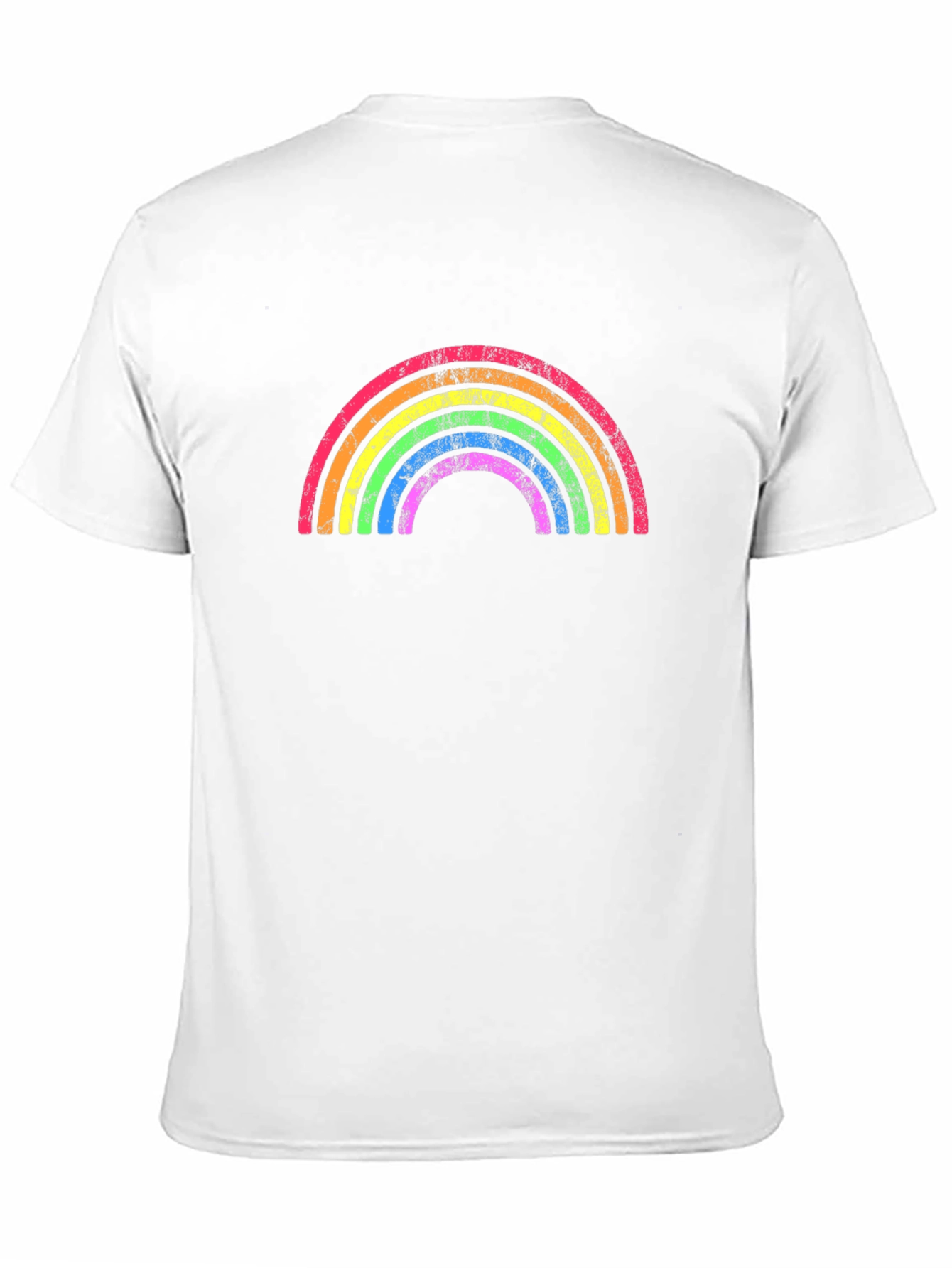 Rainbow Graphic Crew Neck T-Shirt