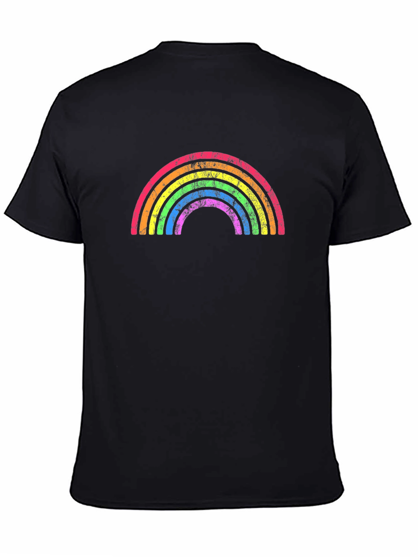 Rainbow Graphic Crew Neck T-Shirt