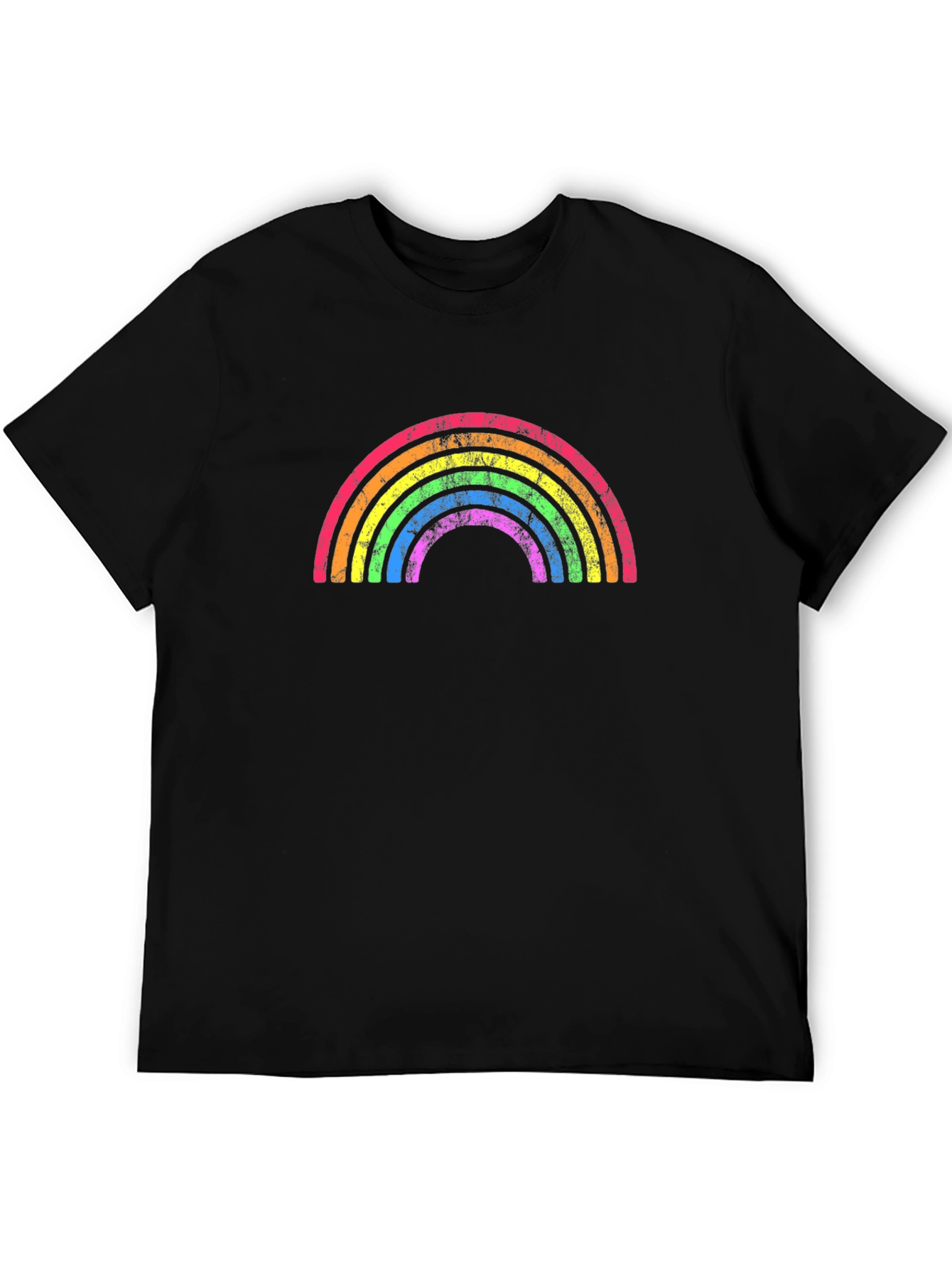 Rainbow Graphic Crew Neck T-Shirt