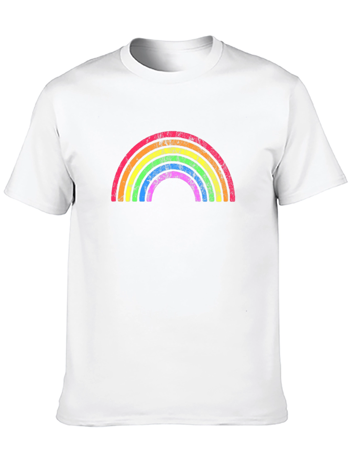 Rainbow Graphic Crew Neck T-Shirt