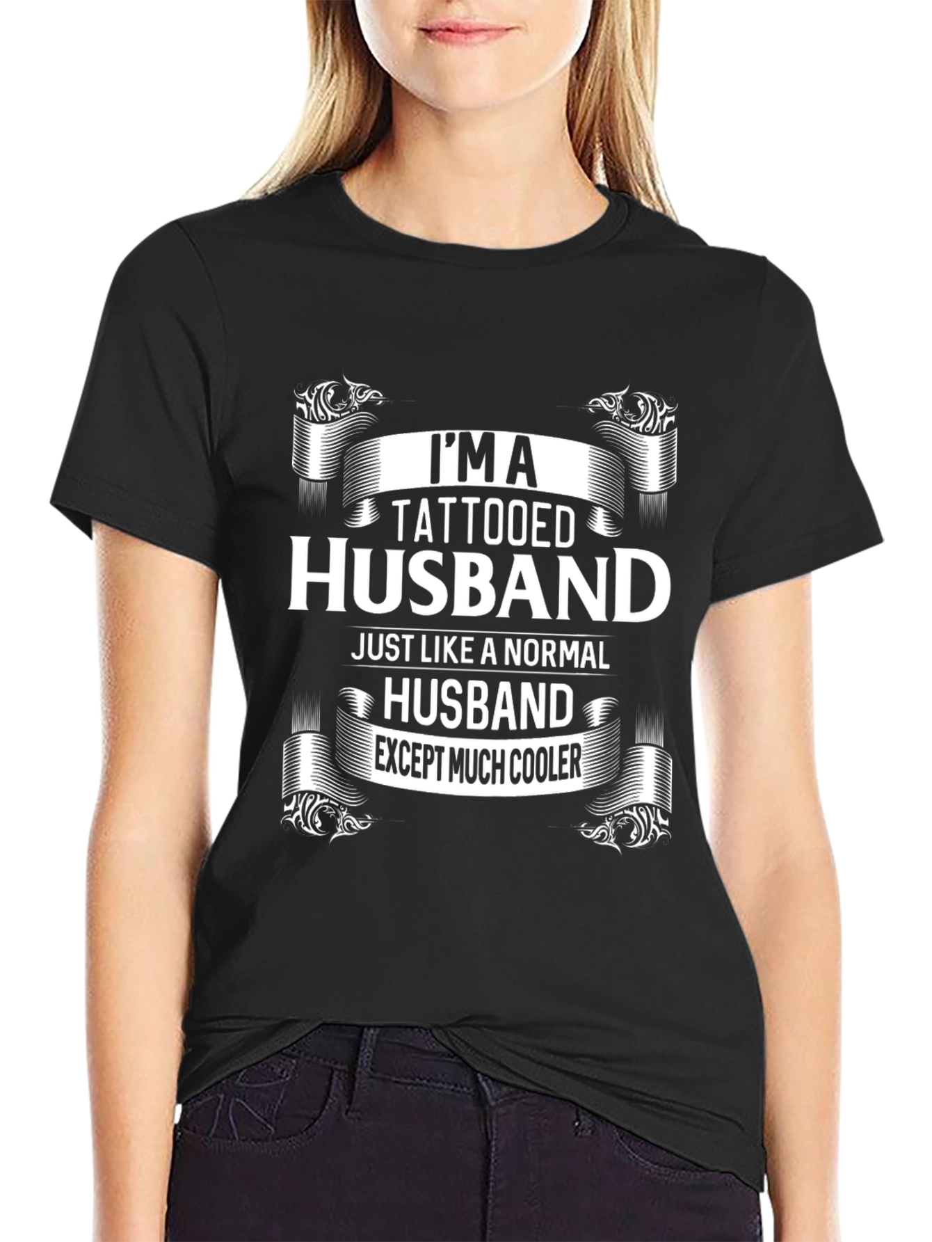 Tattooed Husband Graphic T-Shirt - Cool Husband Tee