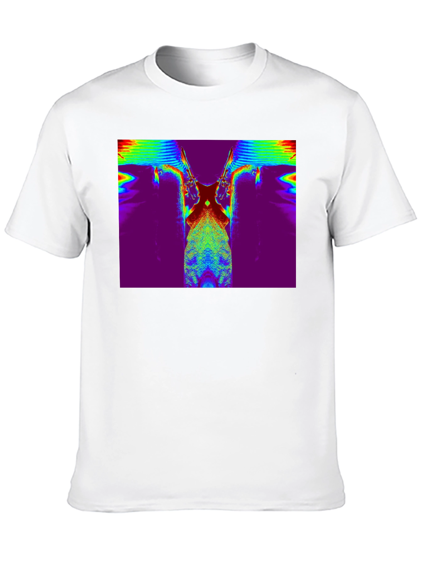Retro Glitch Art T-Shirt - Mens Black Tee