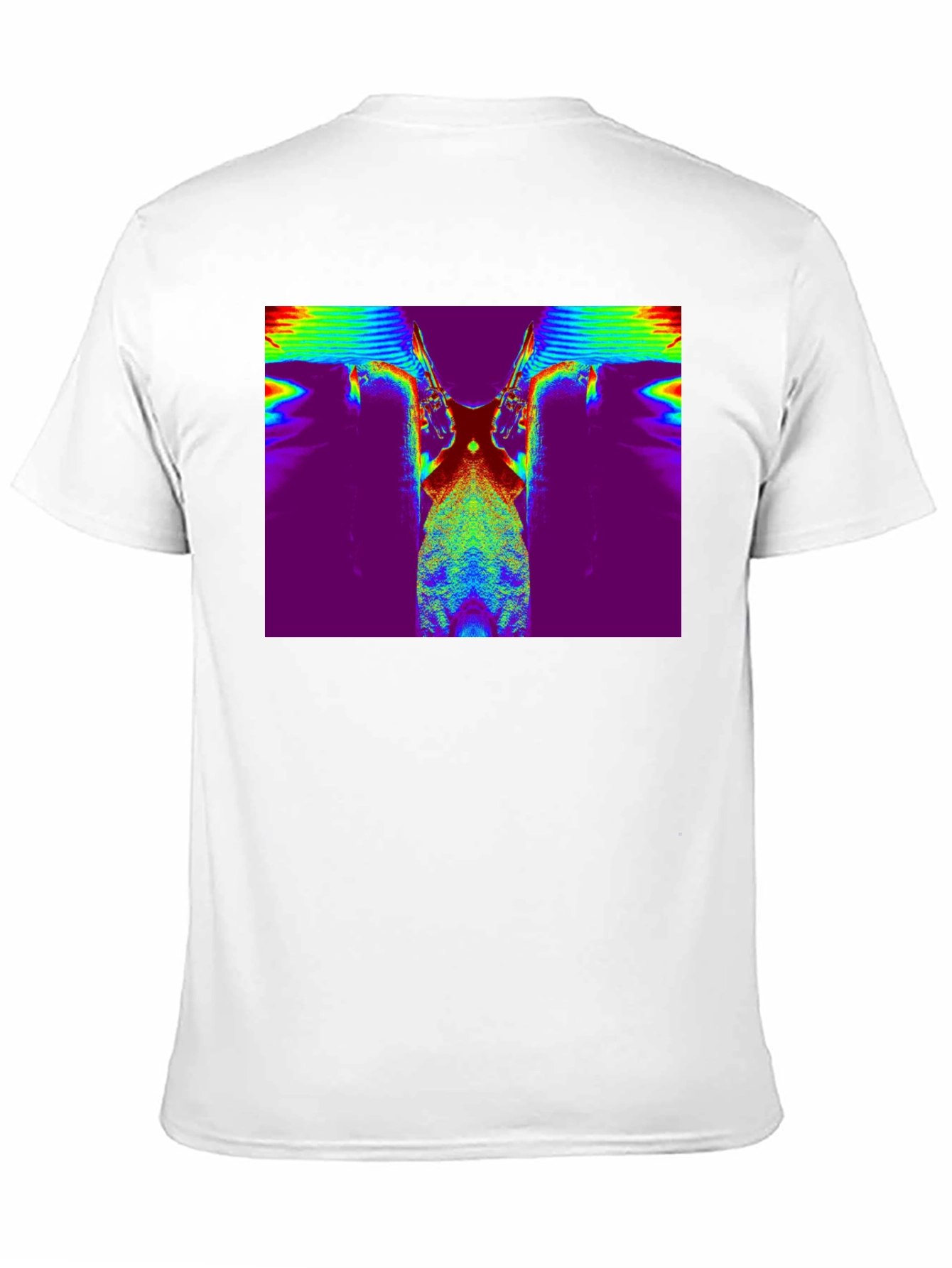 Retro Glitch Art T-Shirt - Mens Black Tee