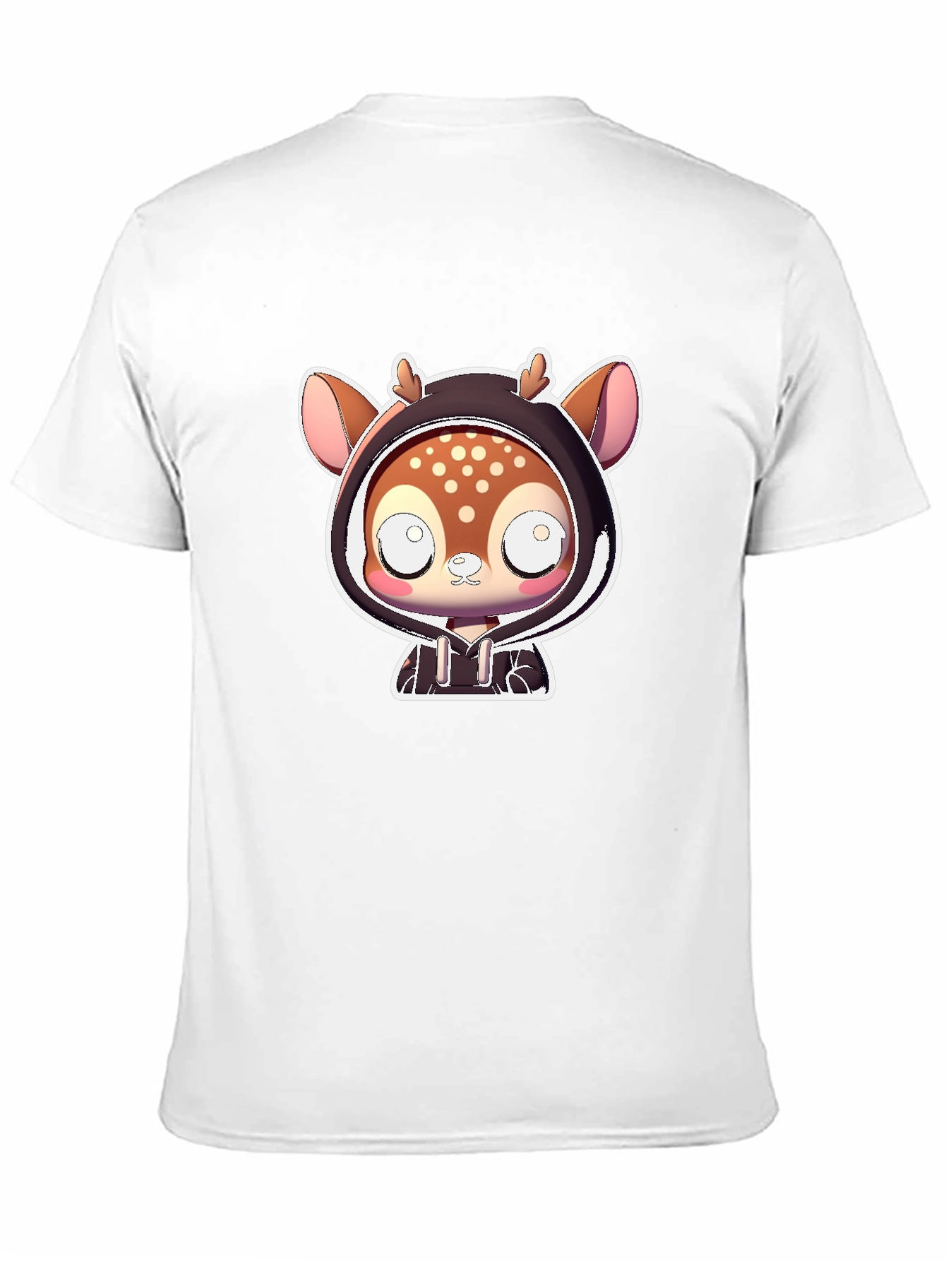 Cute Deer in Hoodie Graphic Tee