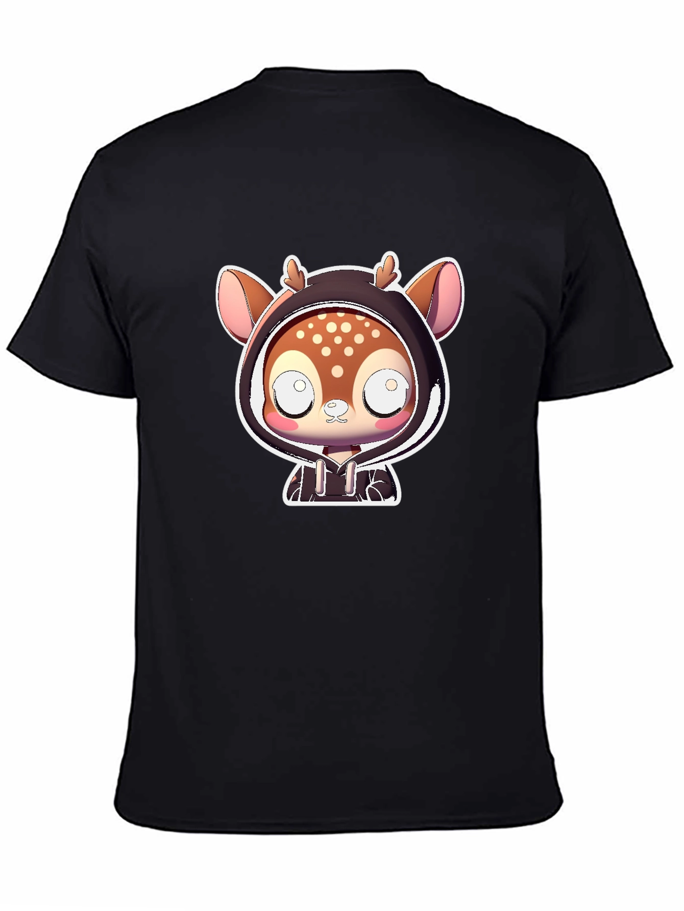 Cute Deer in Hoodie Graphic Tee
