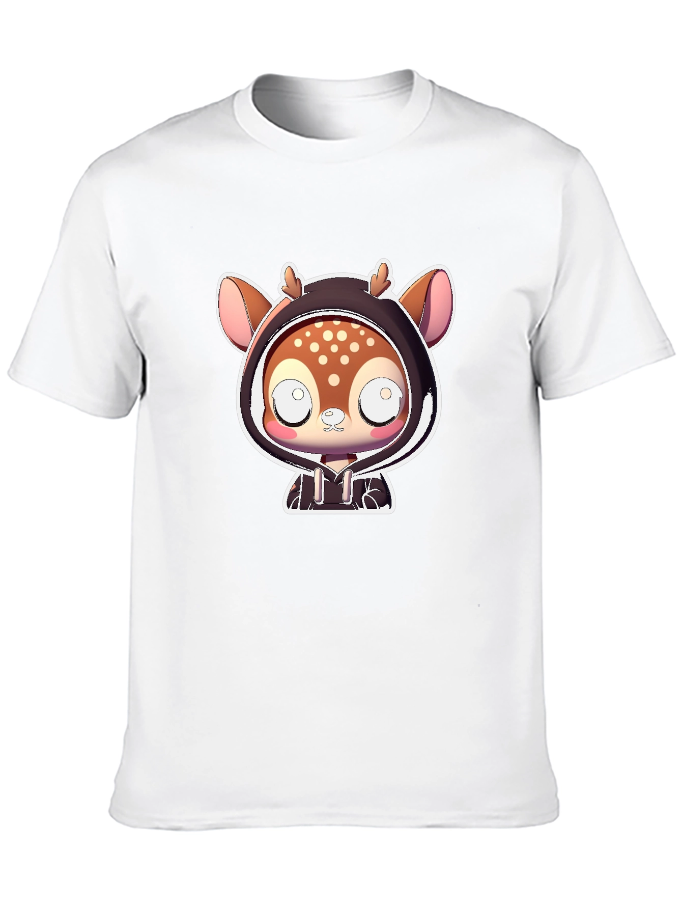 Cute Deer in Hoodie Graphic Tee