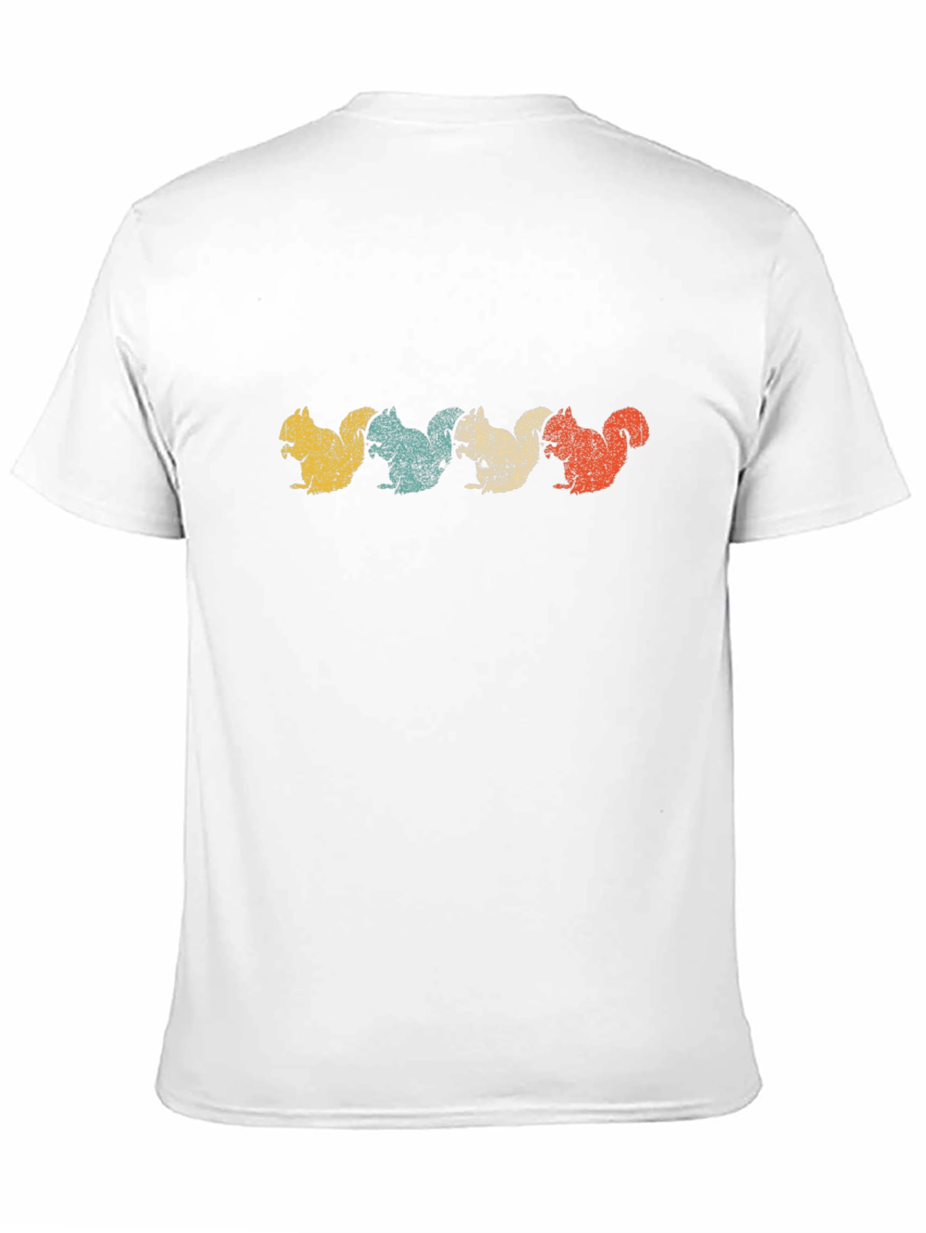 Retro Squirrel Graphic Tee - Black Cotton Blend