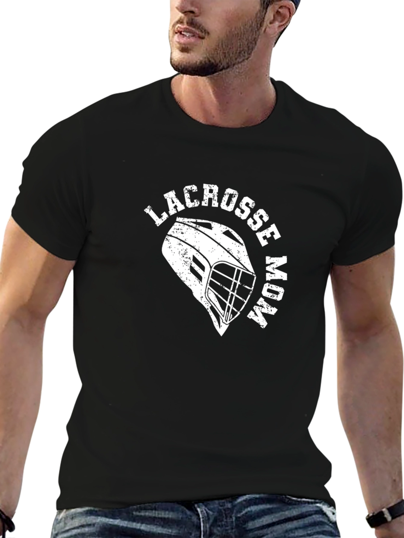 Lacrosse Mom T-Shirt - Black Graphic Tee