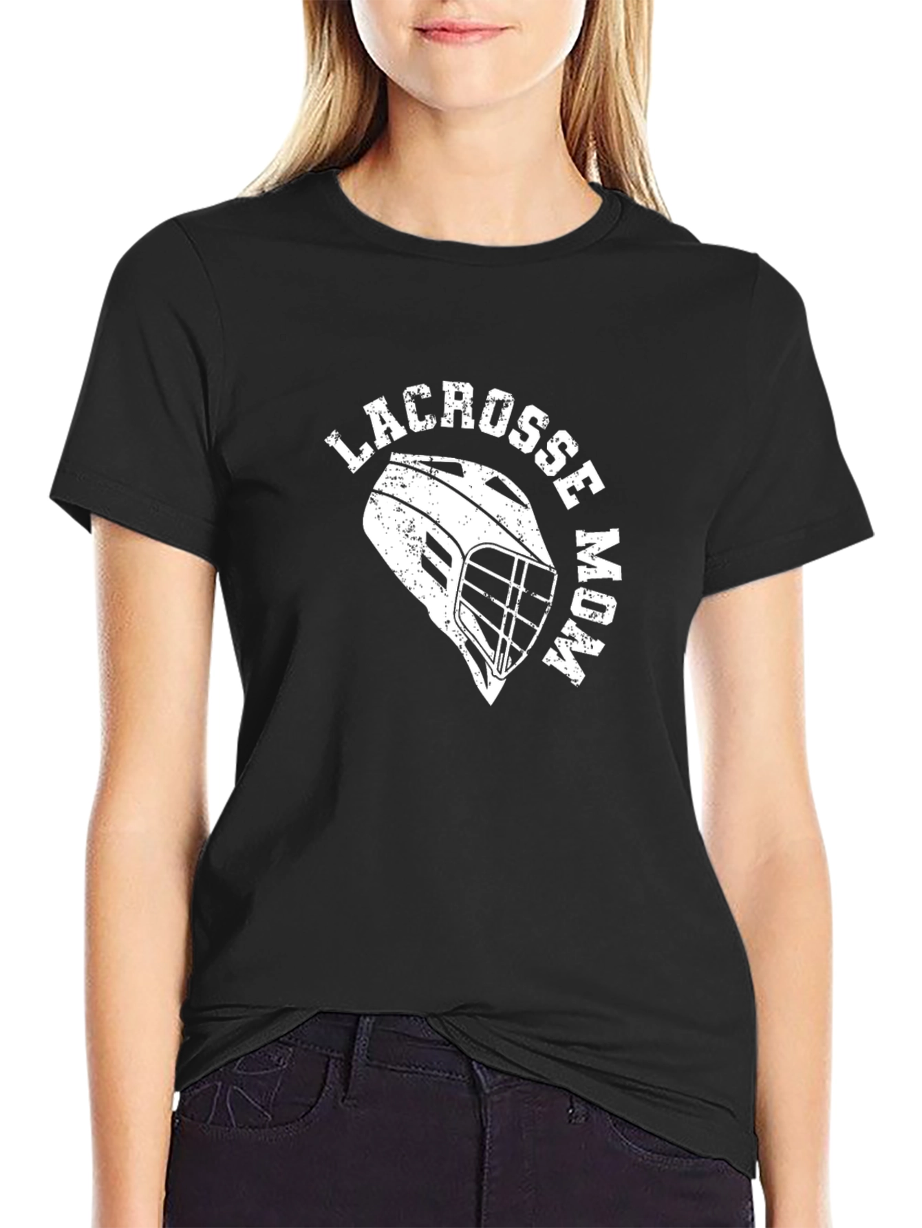 Lacrosse Mom T-Shirt - Black Graphic Tee