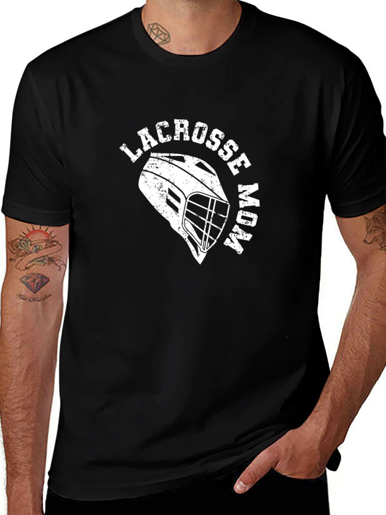 Lacrosse Mom T-Shirt - Black Graphic Tee